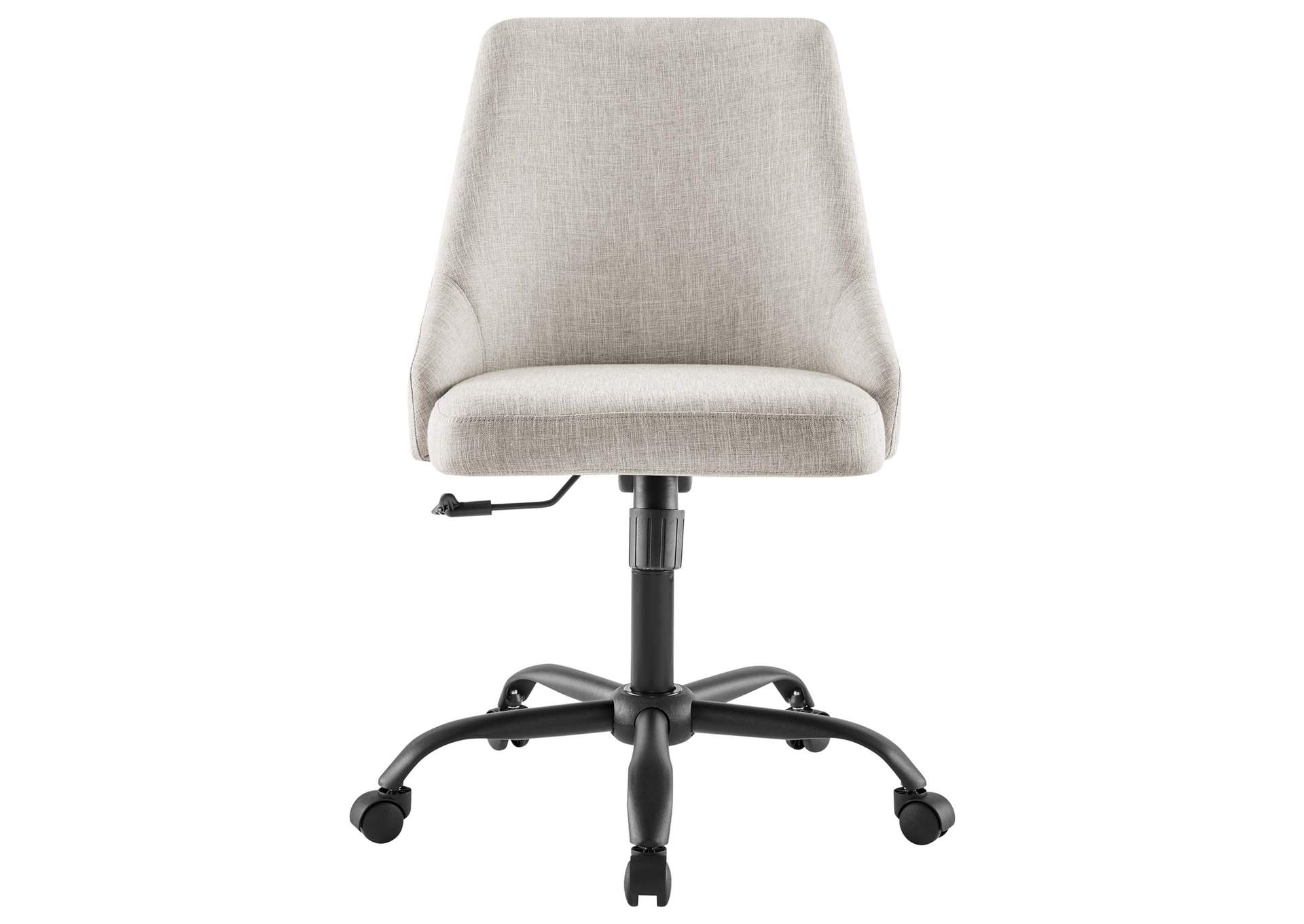 Black Beige Designate Swivel Upholstered Office Chair,Modway