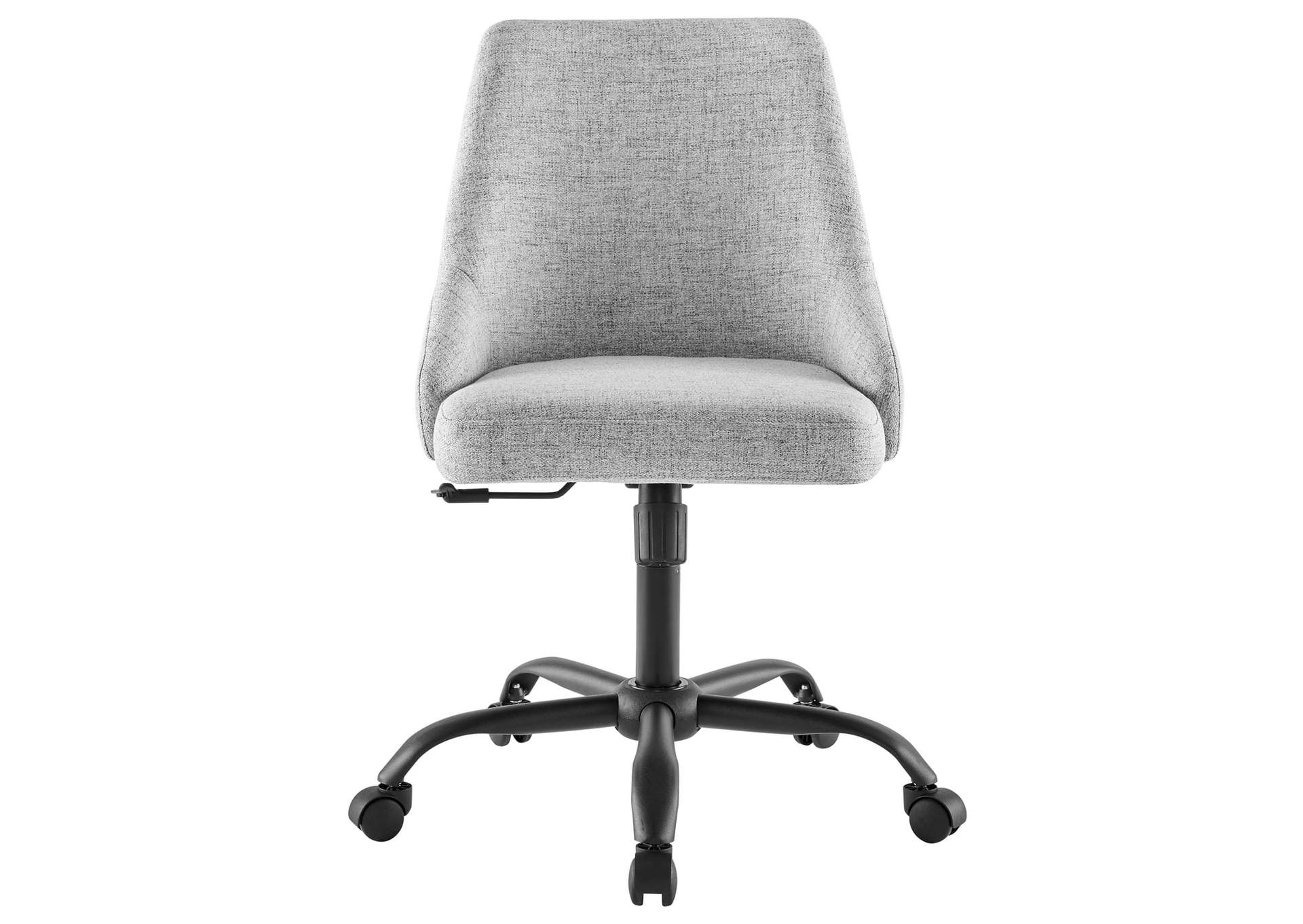 Black Gray Designate Swivel Upholstered Office Chair,Modway