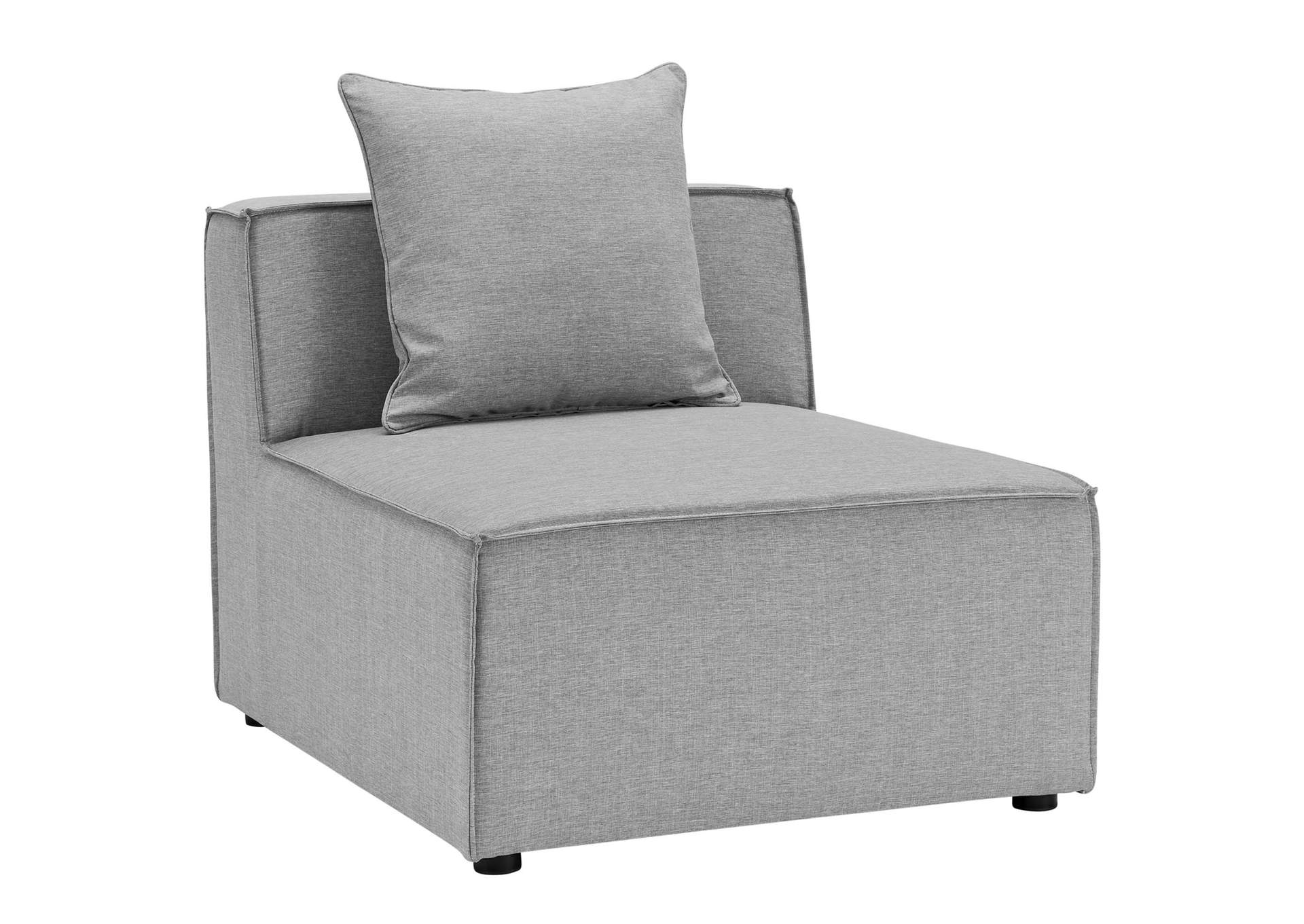 Gray Saybrook Outdoor Patio Upholstered 3-Piece Sectional Sofa,Modway