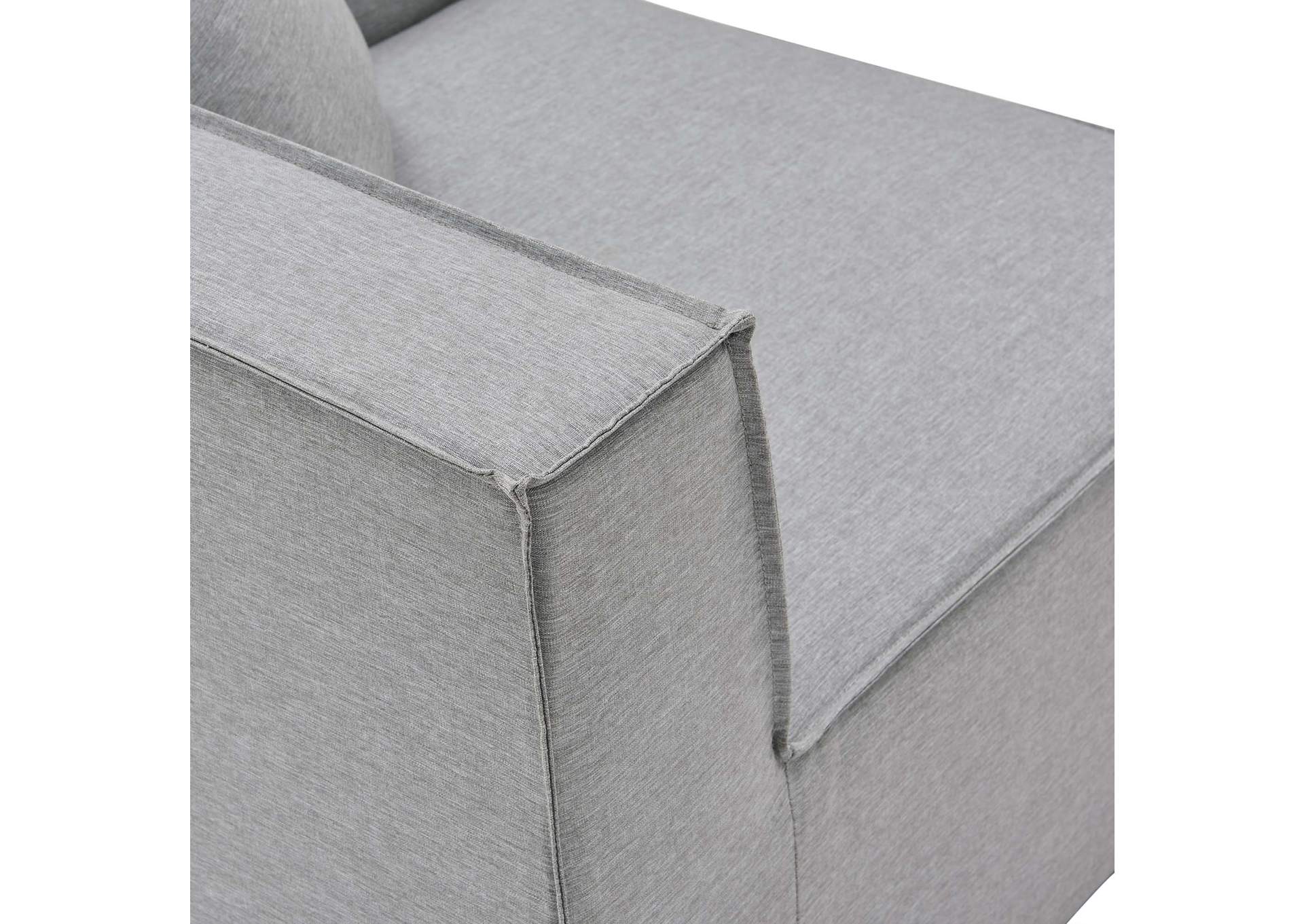 Gray Saybrook Outdoor Patio Upholstered 4-Piece Sectional Sofa,Modway