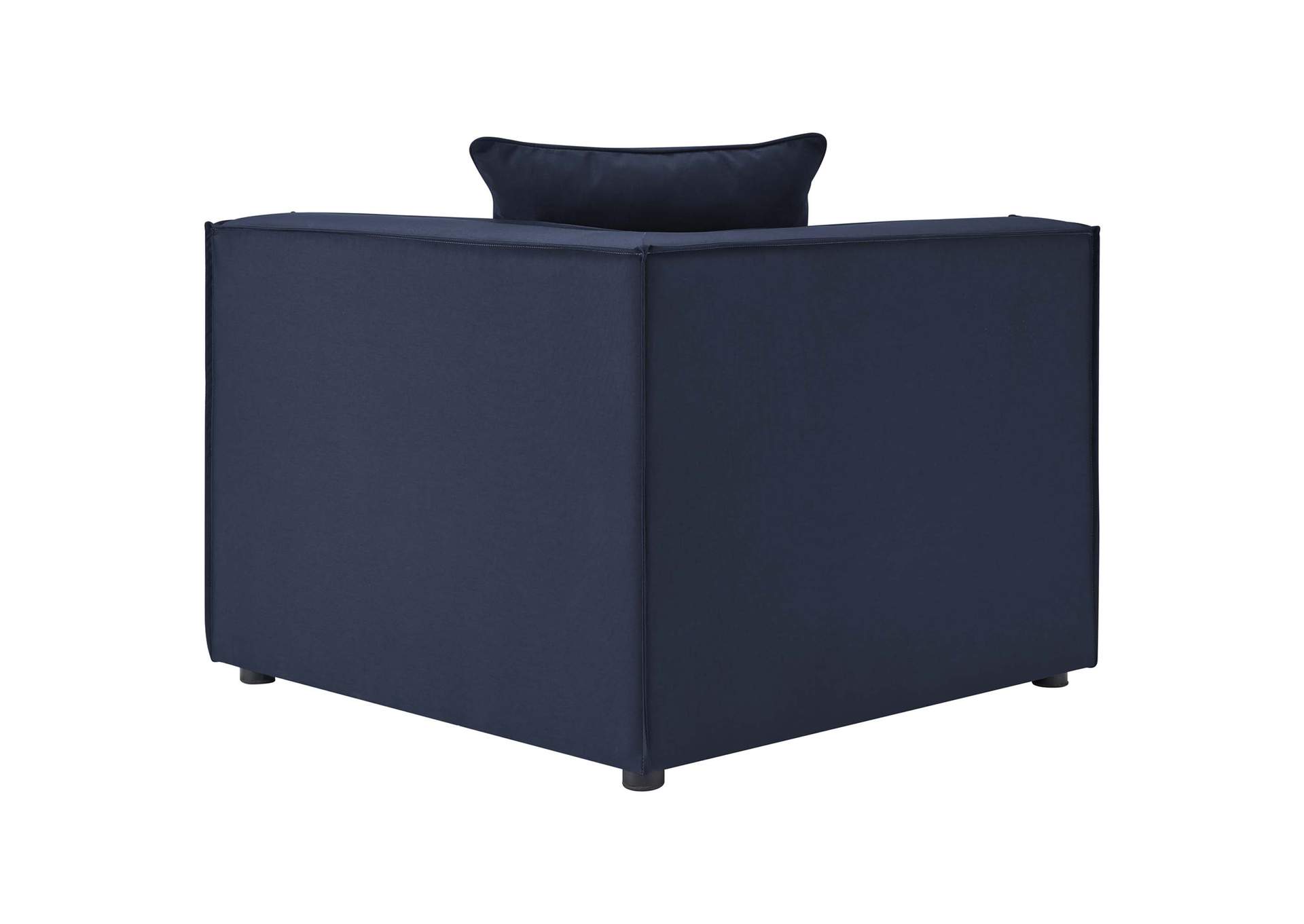 Navy Saybrook Outdoor Patio Upholstered 4-Piece Sectional Sofa,Modway