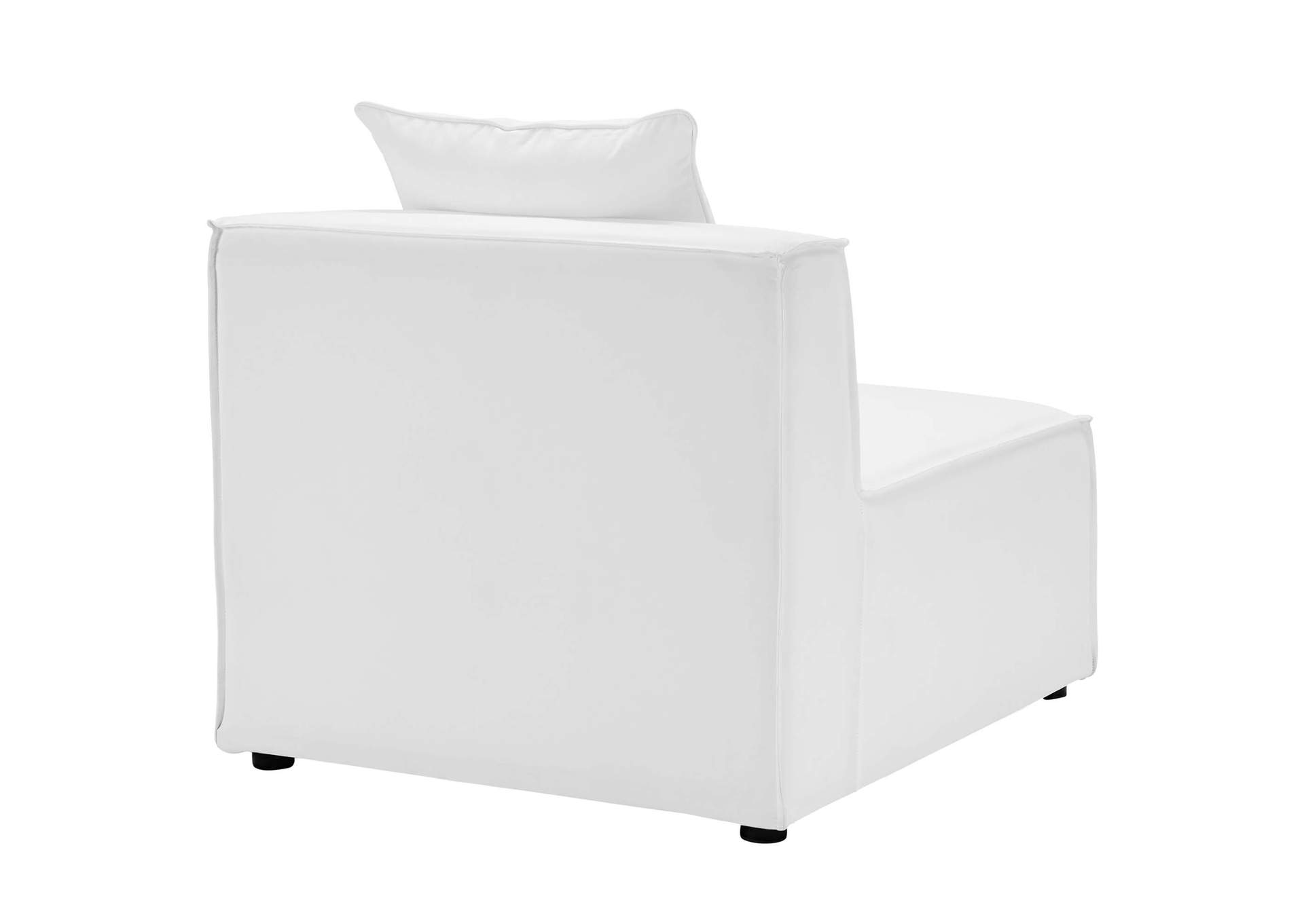 White Saybrook Outdoor Patio Upholstered 6-Piece Sectional Sofa,Modway