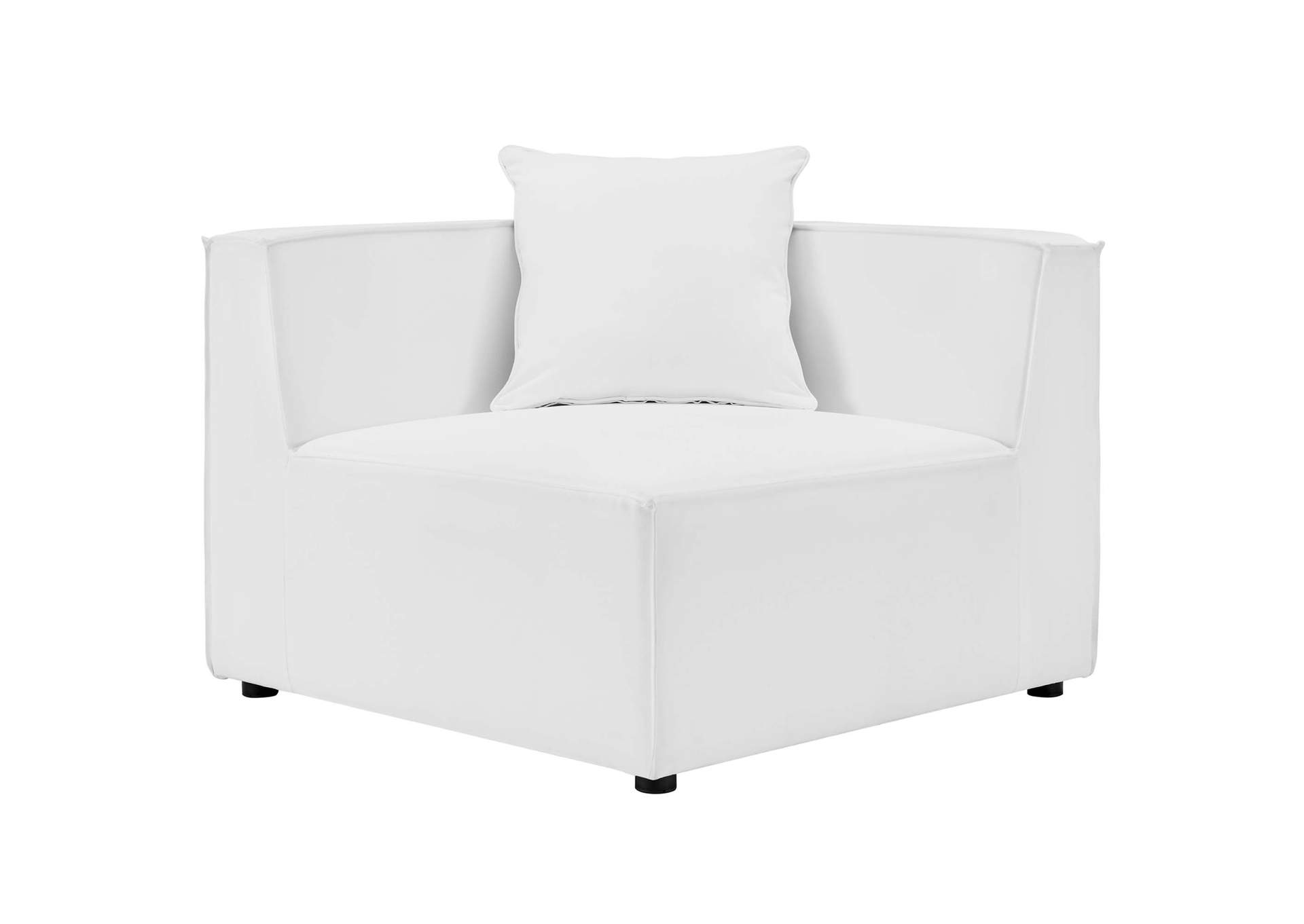 White Saybrook Outdoor Patio Upholstered 5-Piece Sectional Sofa,Modway