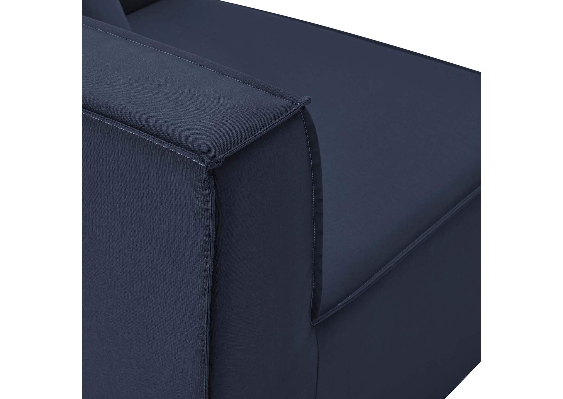 Navy Saybrook Outdoor Patio Upholstered 6-Piece Sectional Sofa,Modway