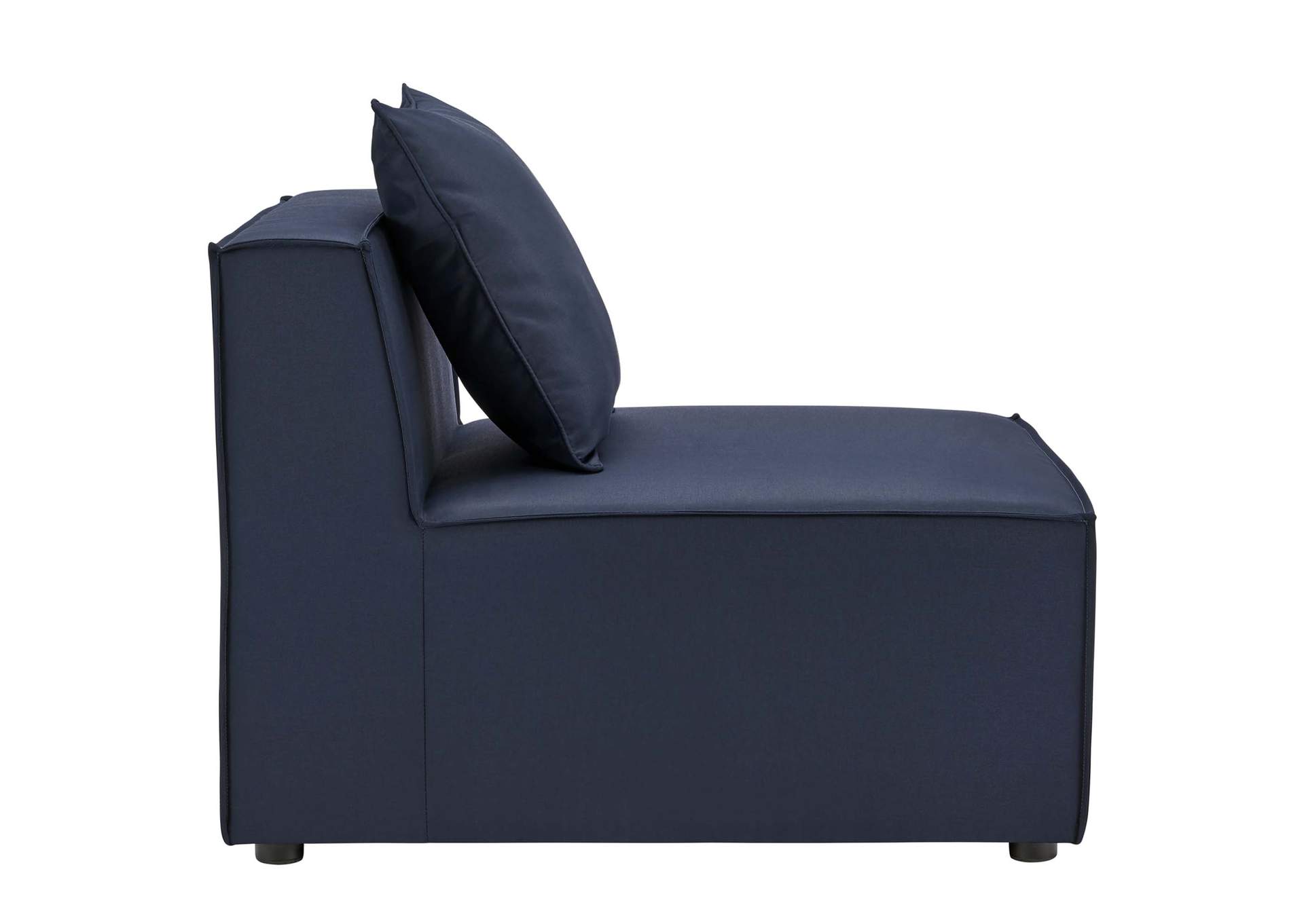 Navy Saybrook Outdoor Patio Upholstered 6-Piece Sectional Sofa,Modway