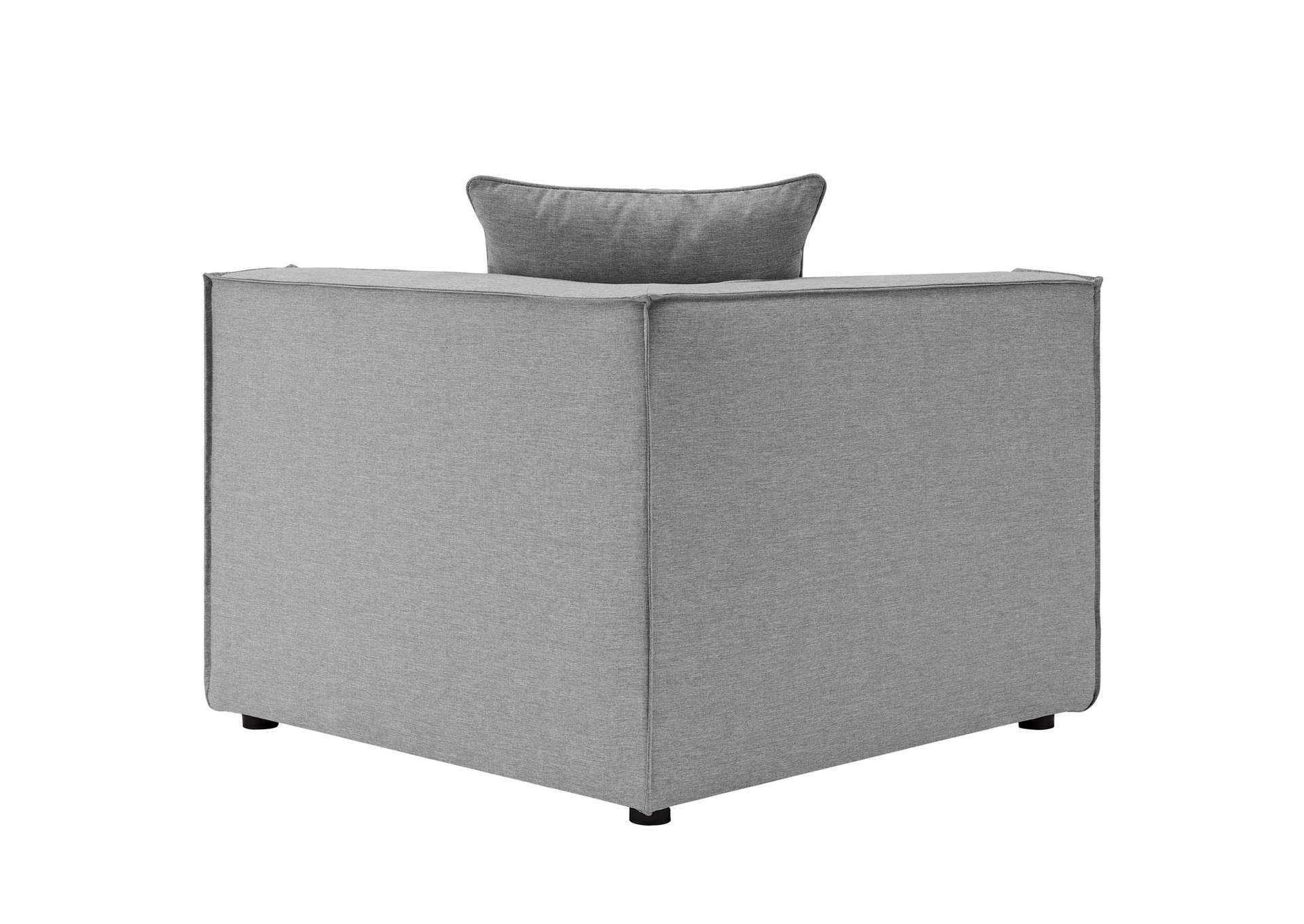 Gray Saybrook Outdoor Patio Upholstered 6-Piece Sectional Sofa,Modway