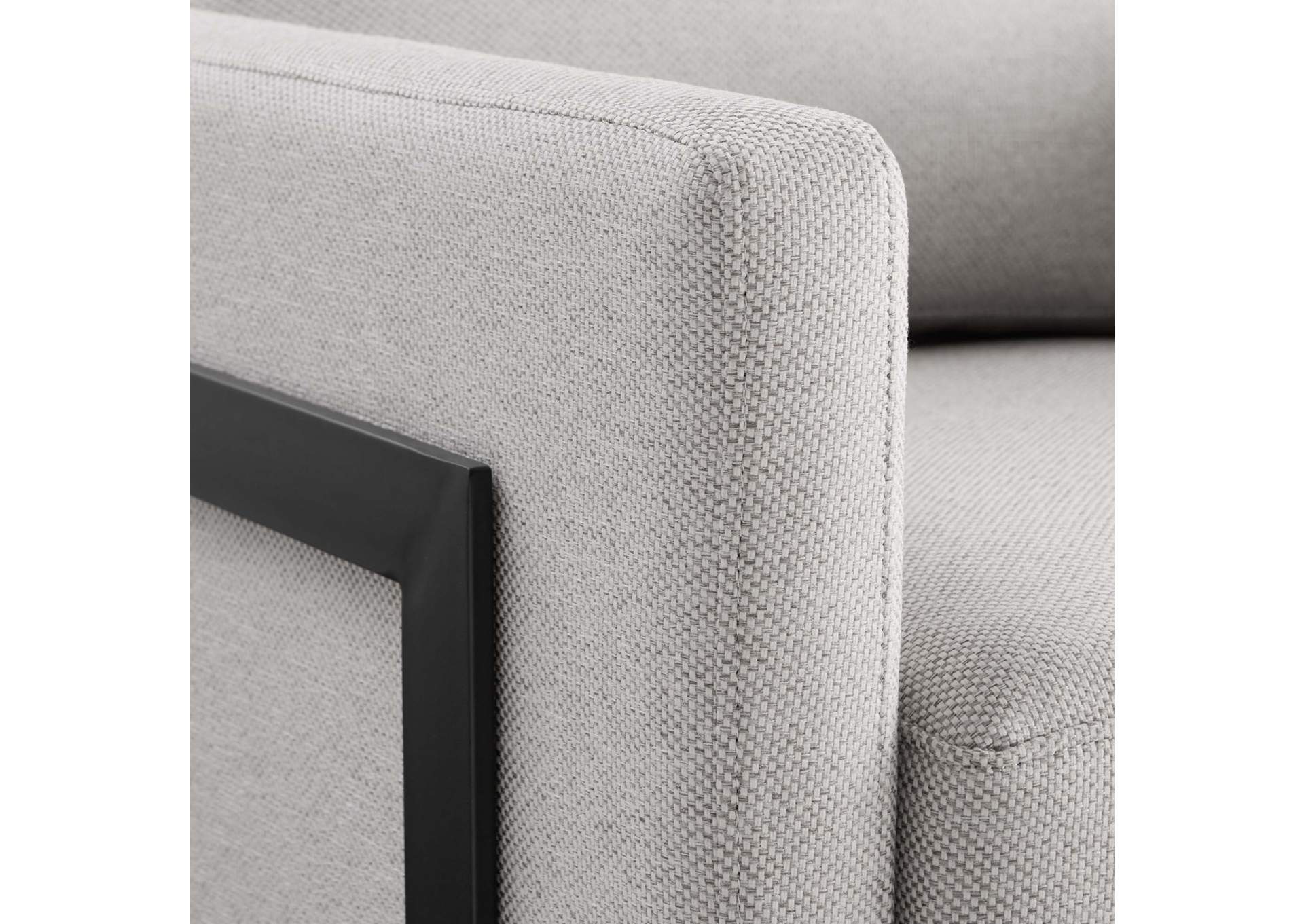 Black Camel Posse Upholstered Fabric Accent Chair,Modway