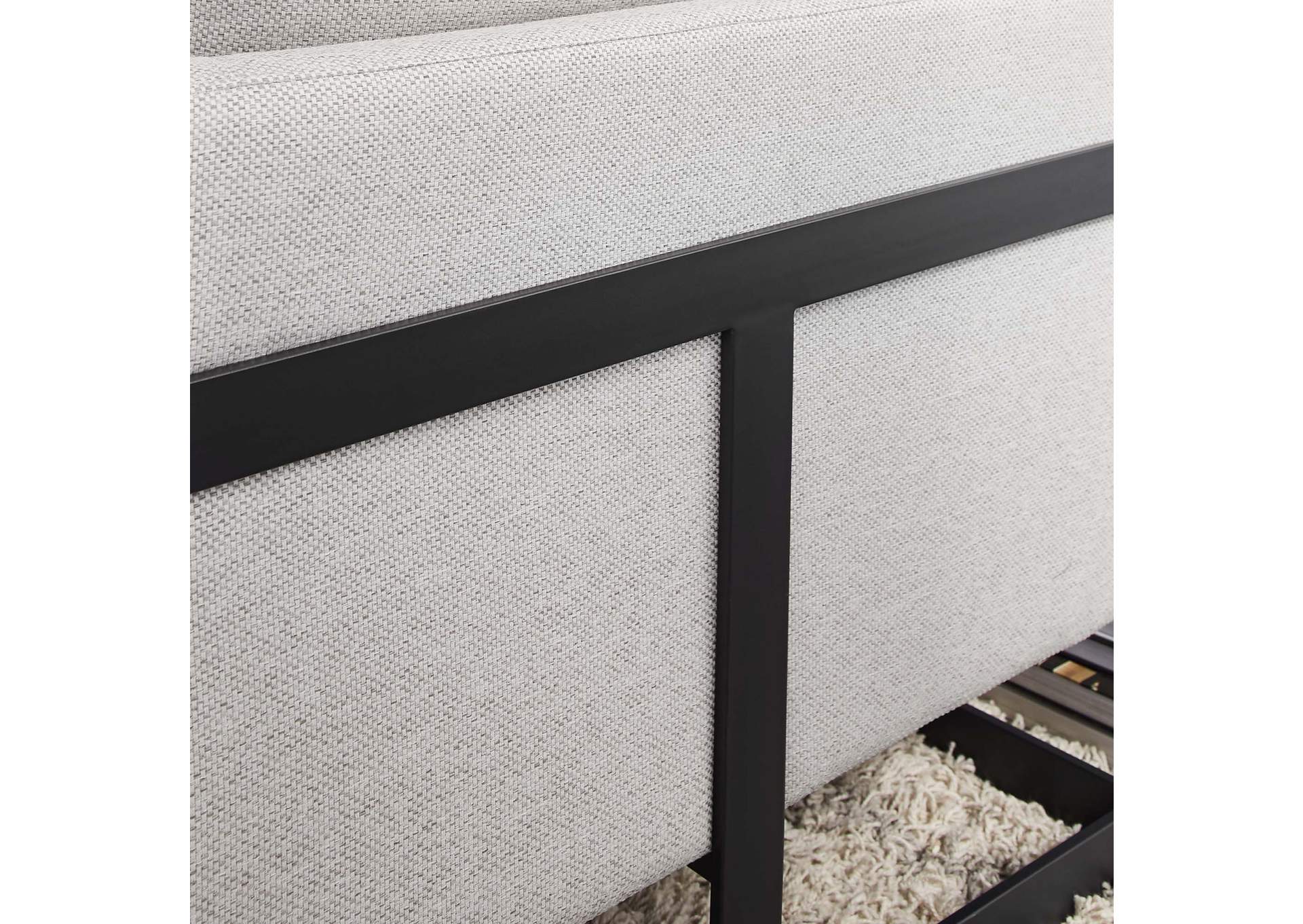 Black Camel Posse Upholstered Fabric Accent Chair,Modway