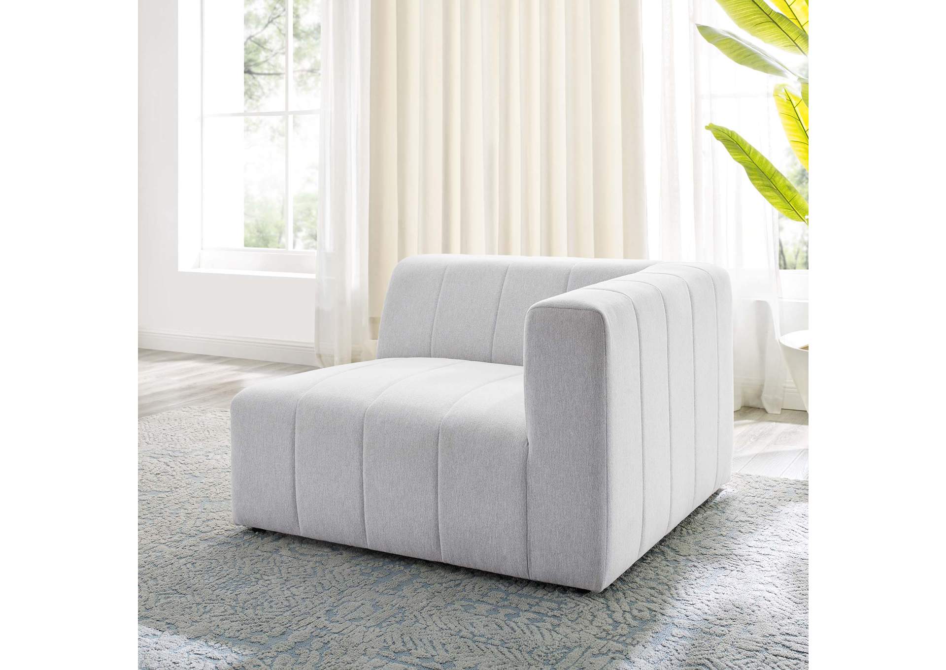 Ivory Bartlett Upholstered Fabric Right-Arm Chair,Modway