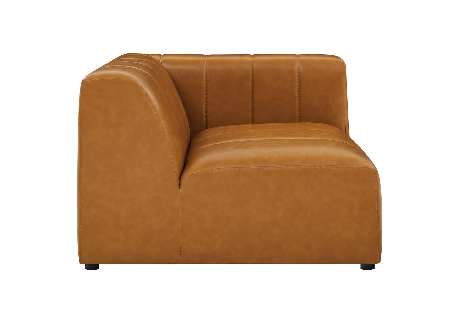 Tan Bartlett Vegan Leather Right-Arm Chair,Modway