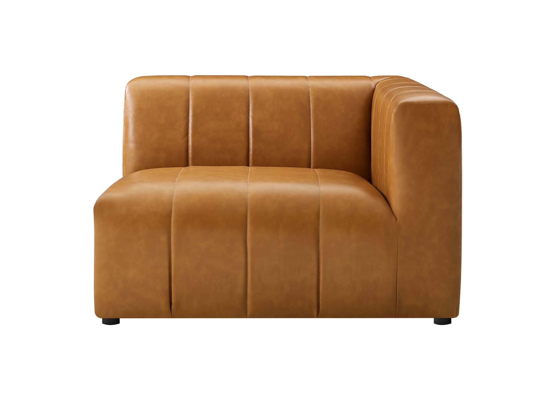 Tan Bartlett Vegan Leather Right-Arm Chair,Modway