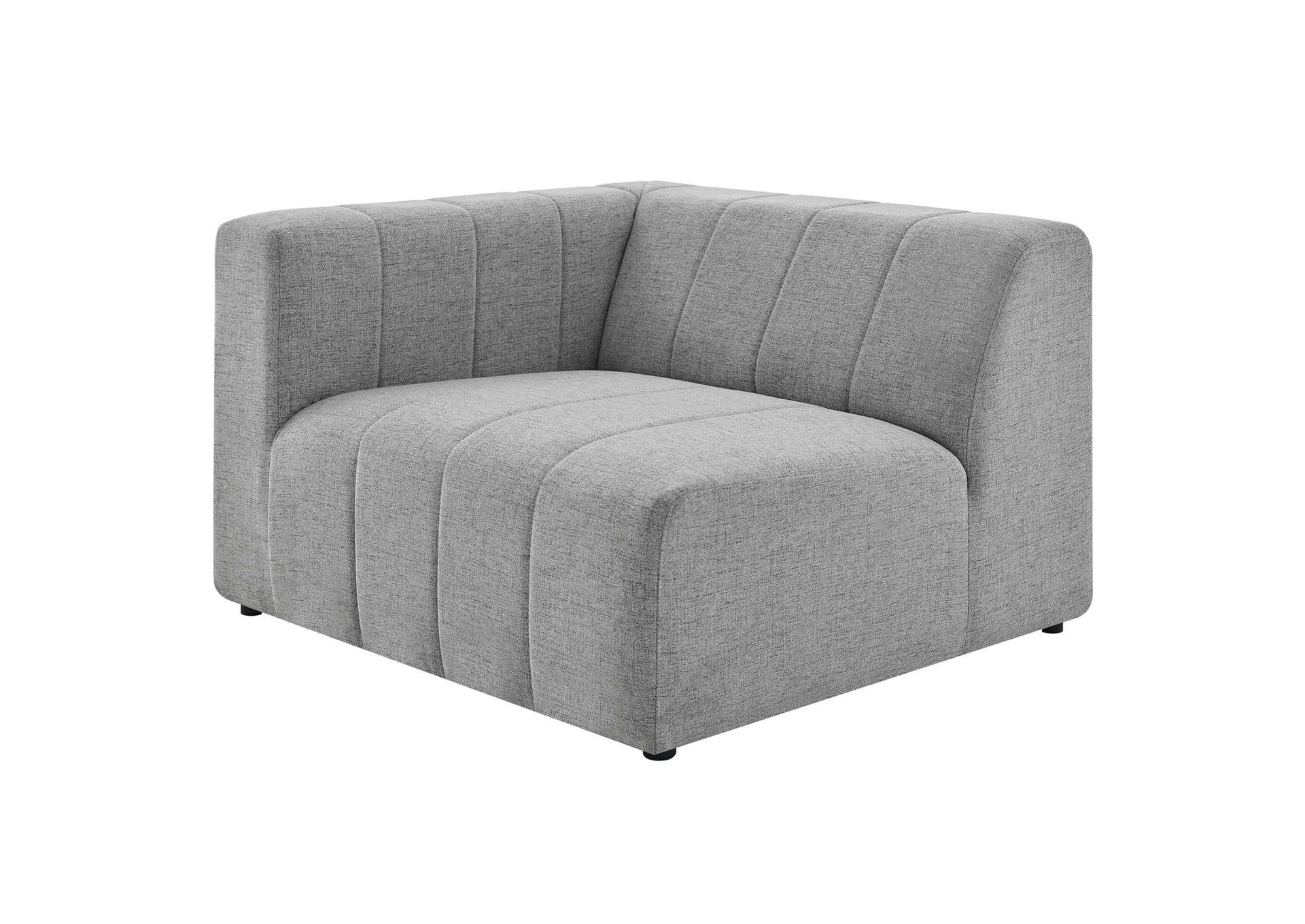 Light Gray Bartlett Upholstered Fabric Left-Arm Chair,Modway