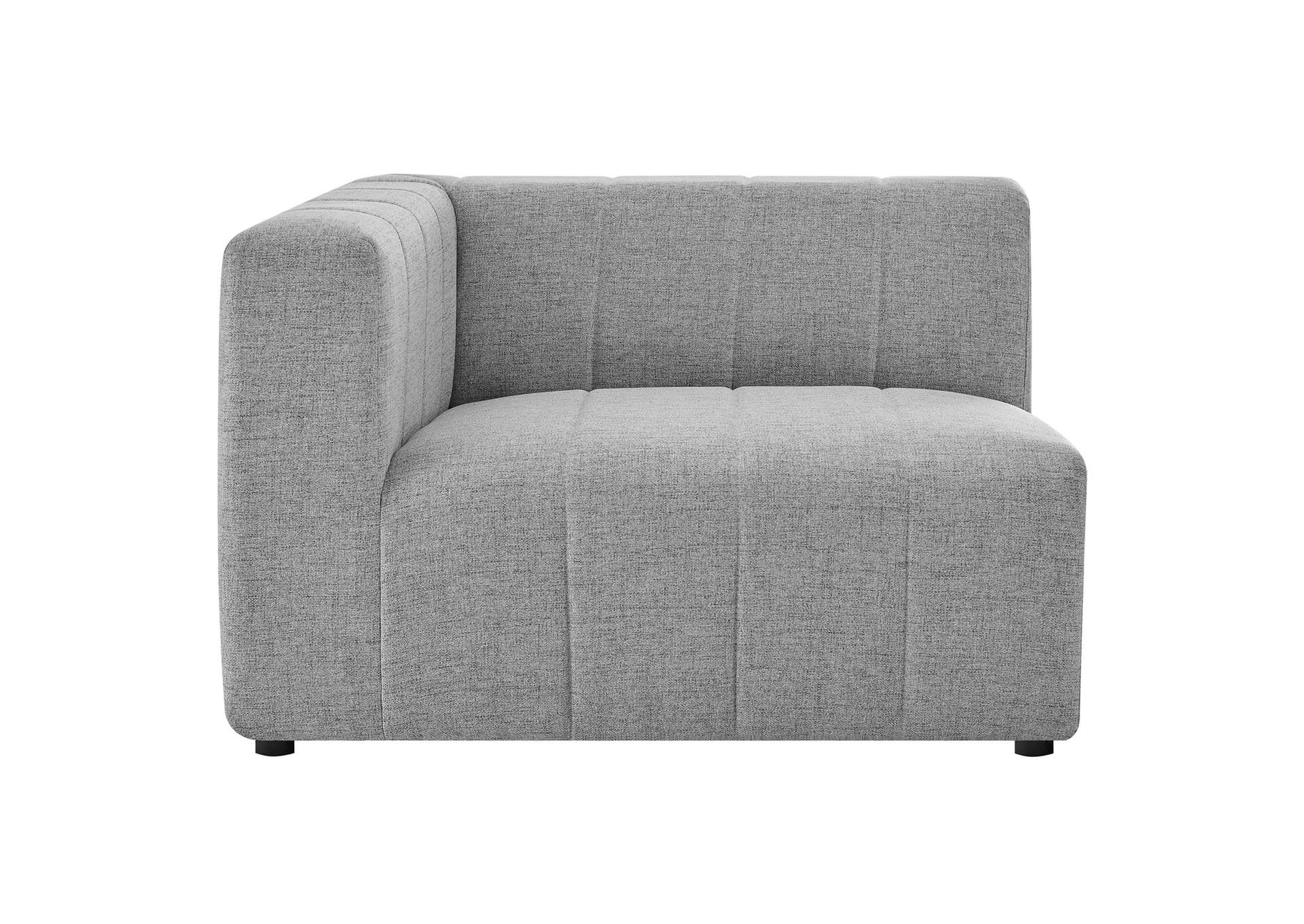 Light Gray Bartlett Upholstered Fabric Left-Arm Chair,Modway