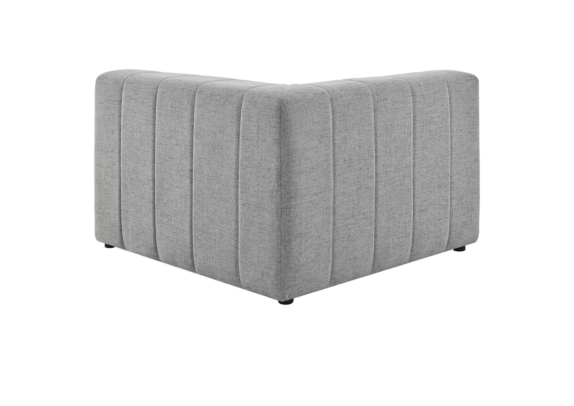 Light Gray Bartlett Upholstered Fabric Left-Arm Chair,Modway