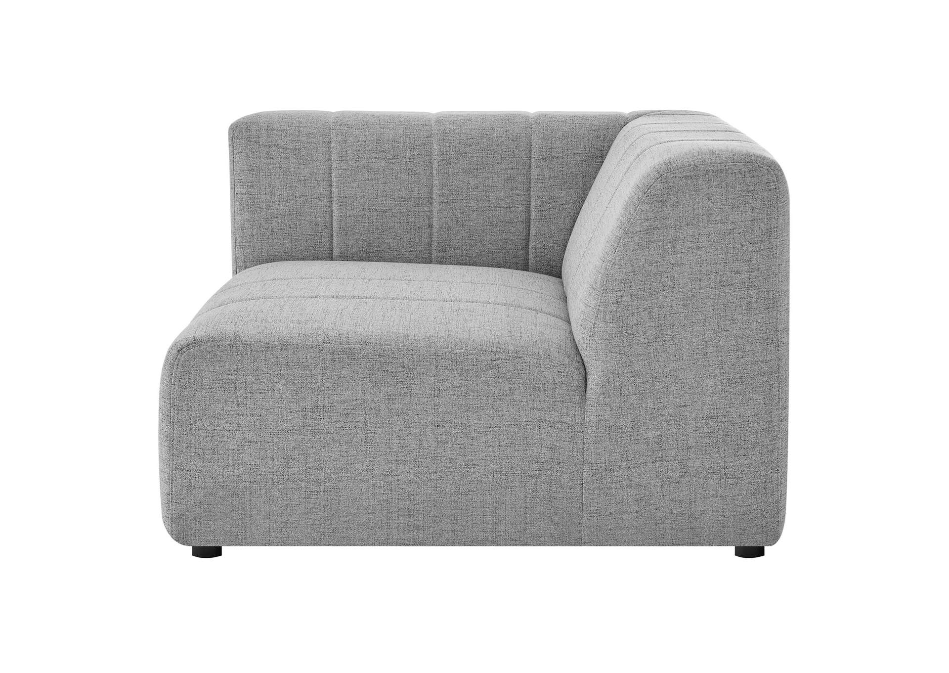 Light Gray Bartlett Upholstered Fabric Left-Arm Chair,Modway
