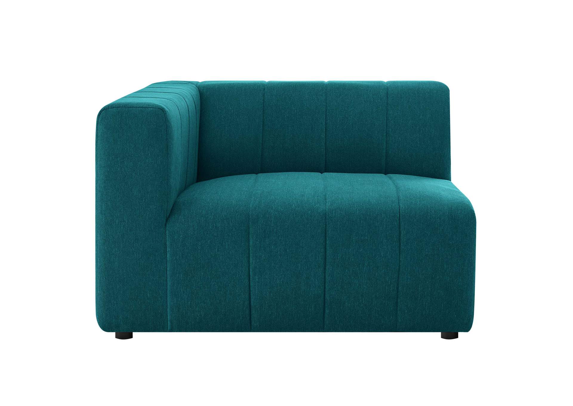 Teal Bartlett Upholstered Fabric Left-Arm Chair,Modway