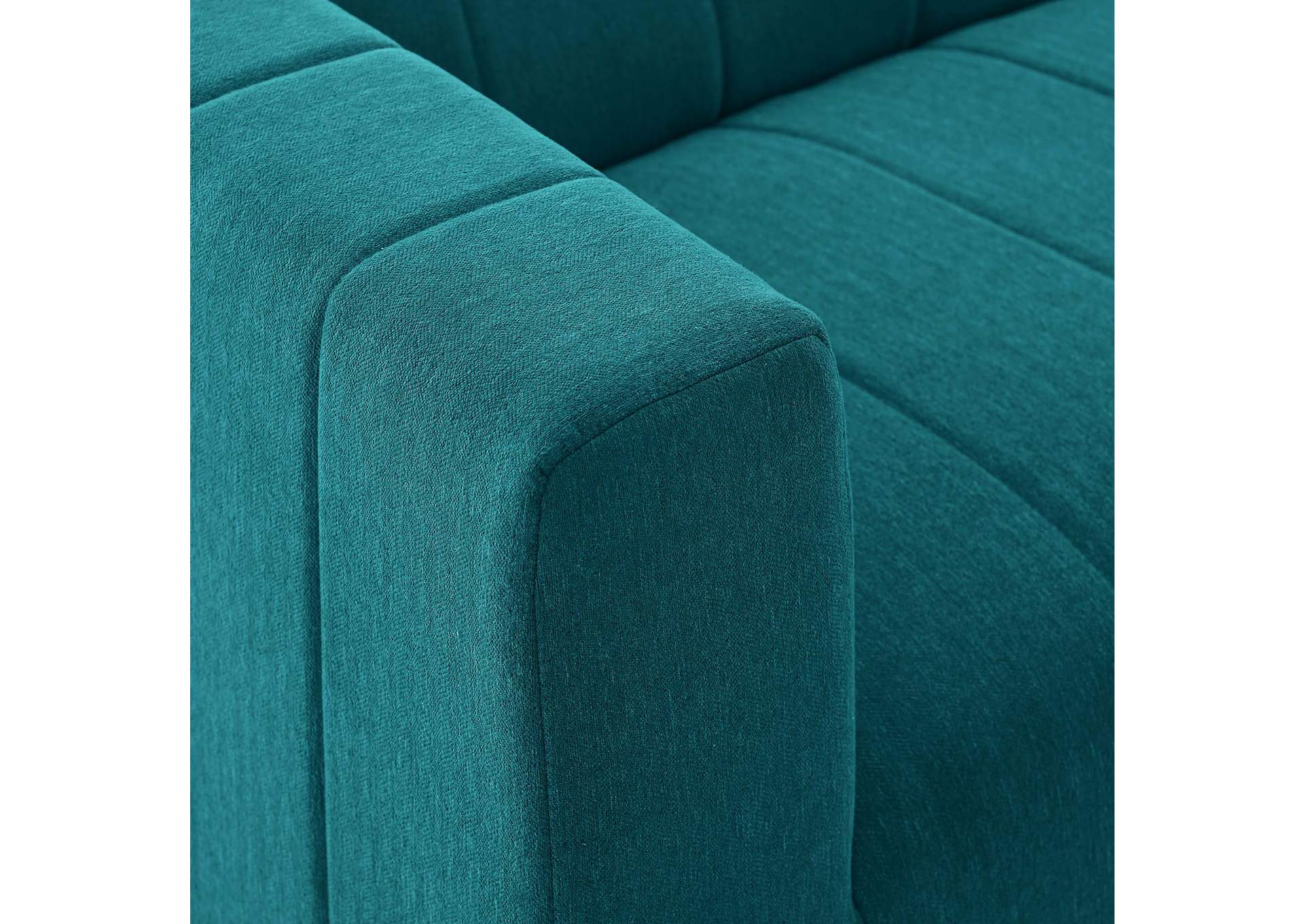 Teal Bartlett Upholstered Fabric Left-Arm Chair,Modway