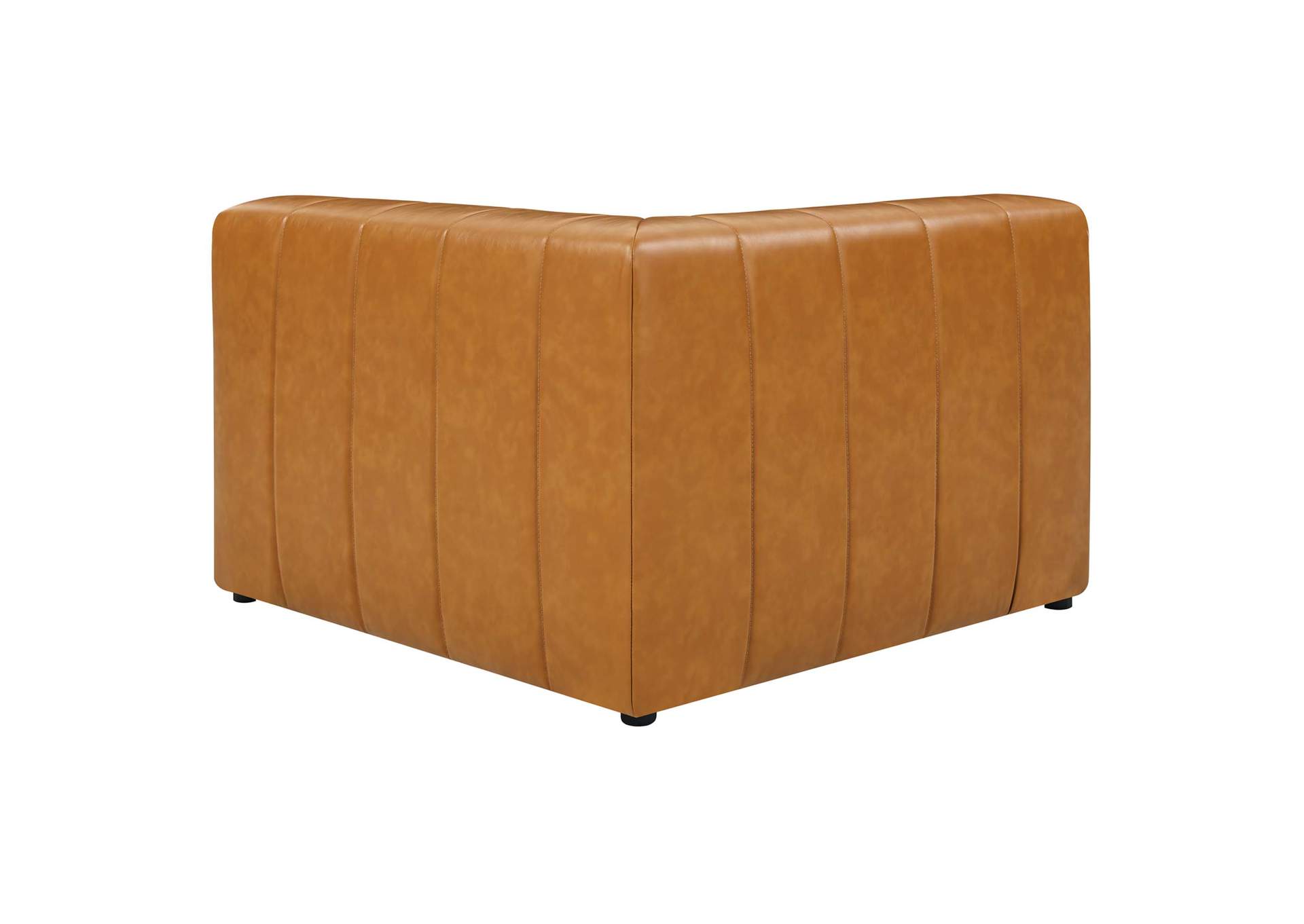 Tan Bartlett Vegan Leather Left-Arm Chair,Modway