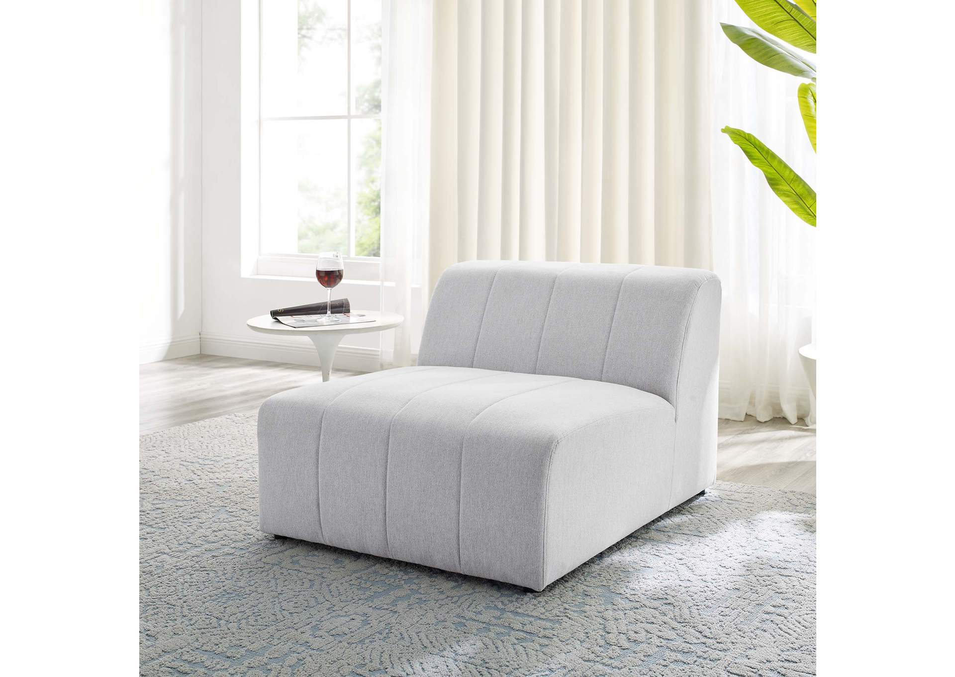 Bartlett Upholstered Fabric Armless Chair,Modway