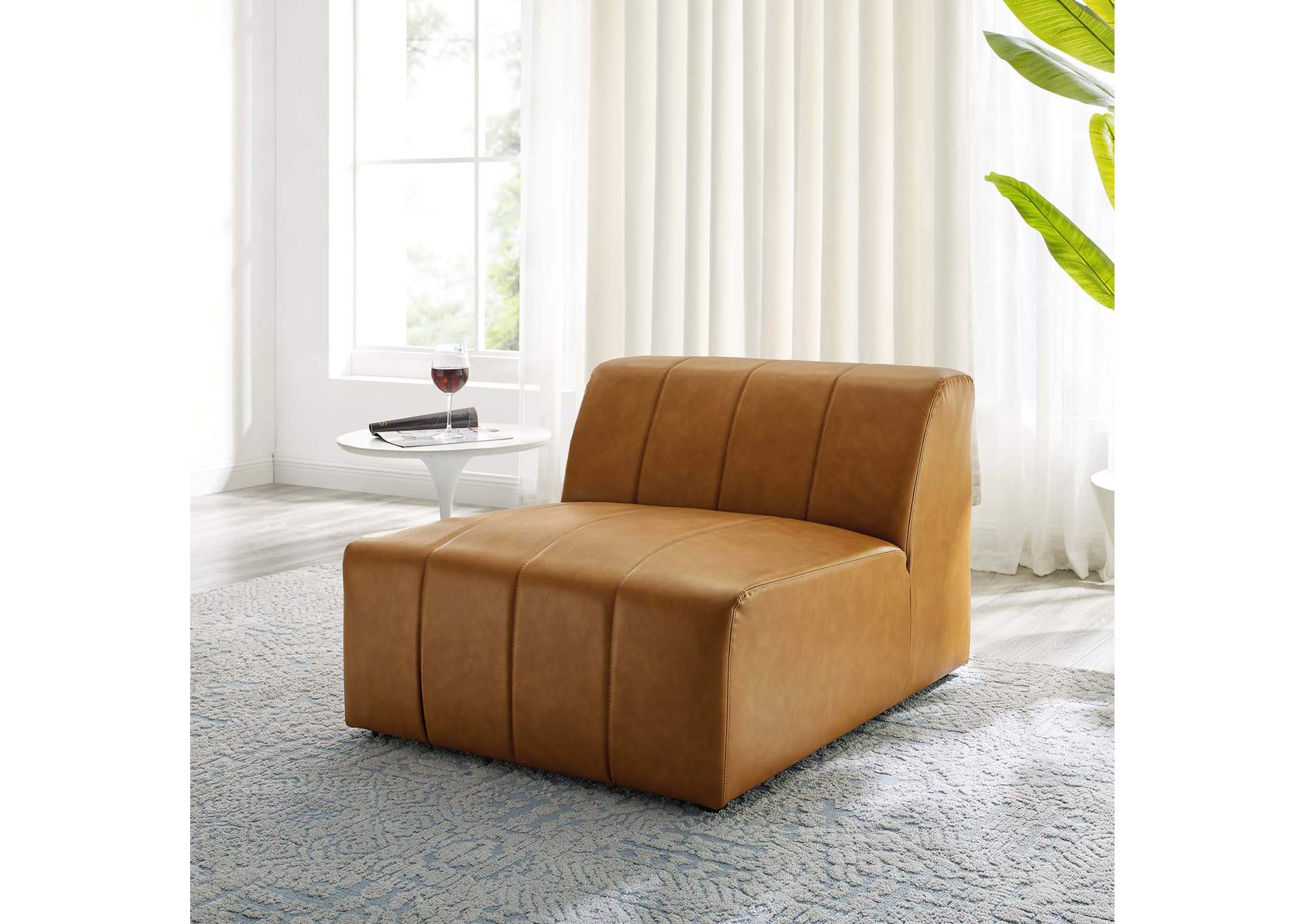 Bartlett Vegan Leather Armless Chair,Modway