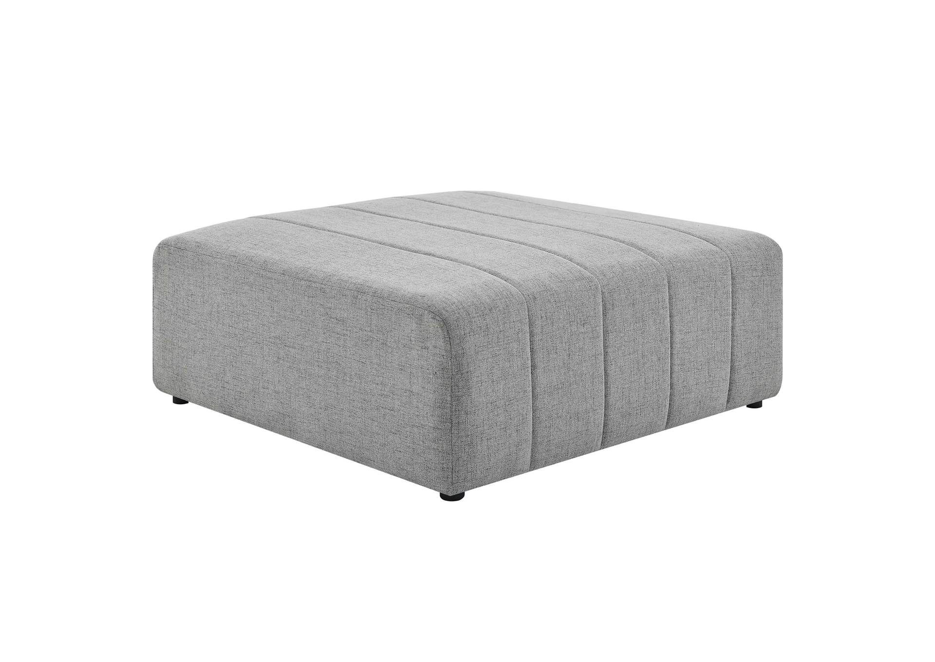 Light Gray Bartlett Upholstered Fabric Ottoman,Modway