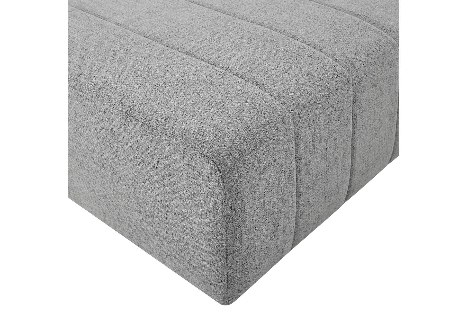 Light Gray Bartlett Upholstered Fabric Ottoman,Modway