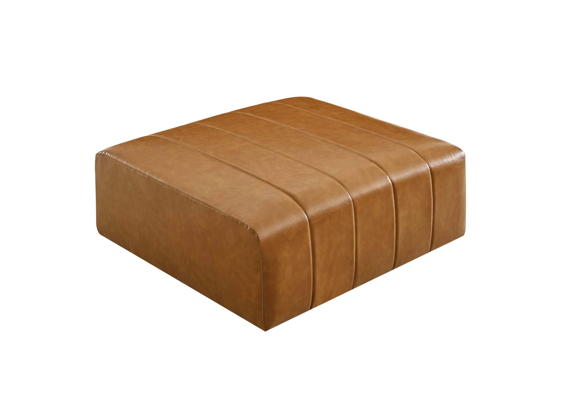 Tan Bartlett Vegan Leather Ottoman,Modway
