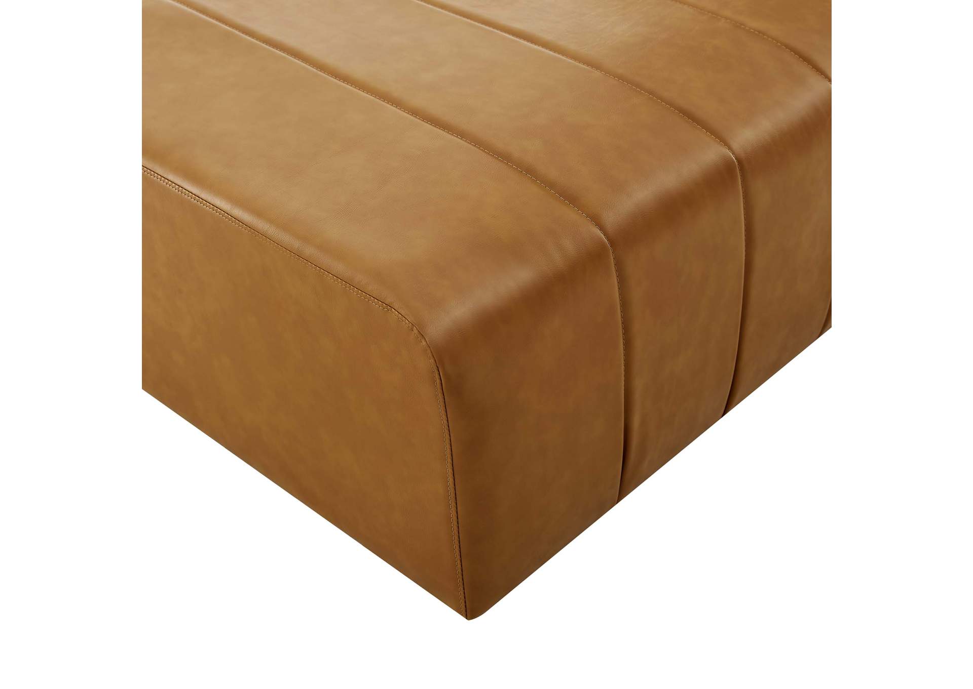 Tan Bartlett Vegan Leather Ottoman,Modway
