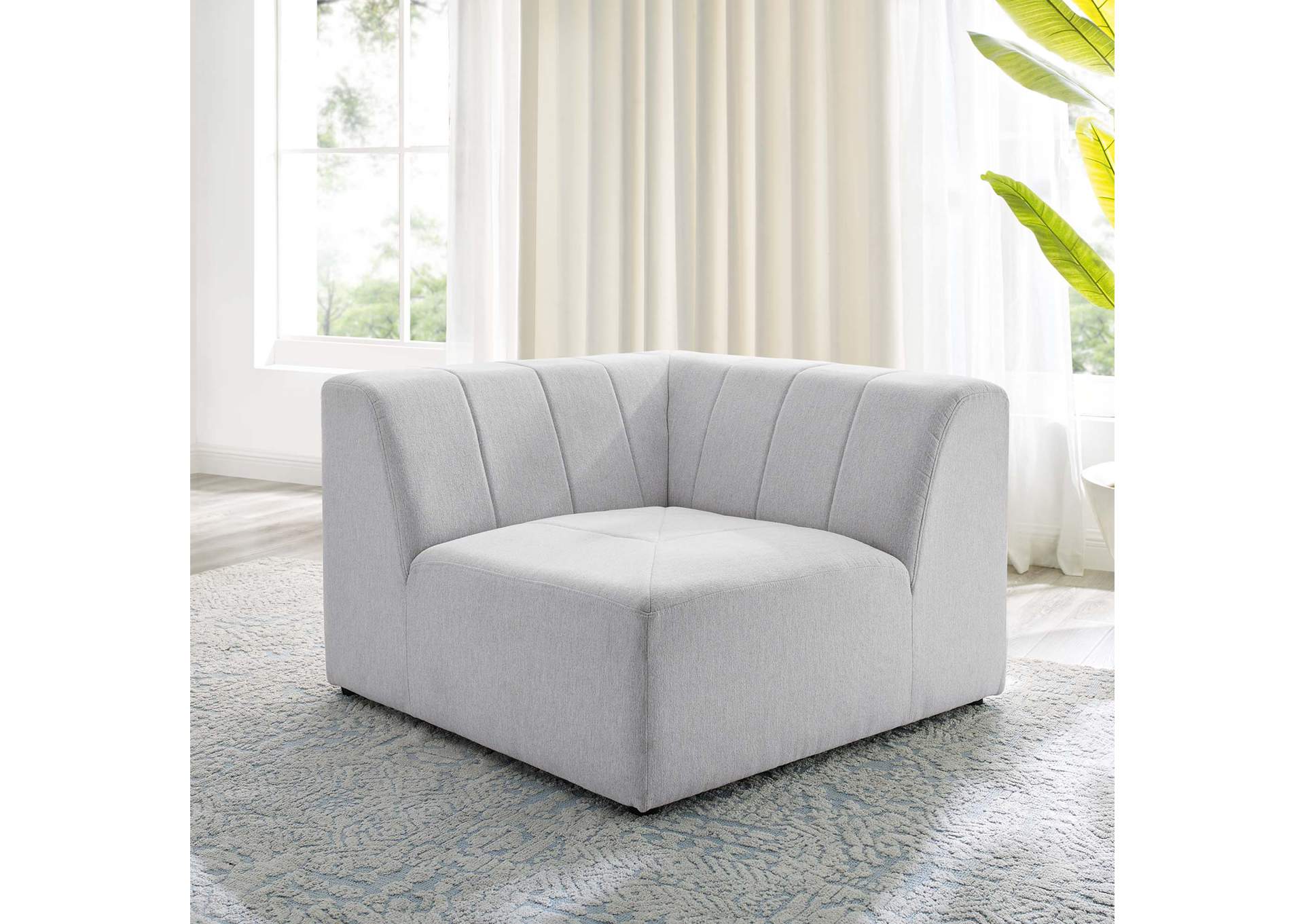 Ivory Bartlett Upholstered Fabric Corner Chair,Modway