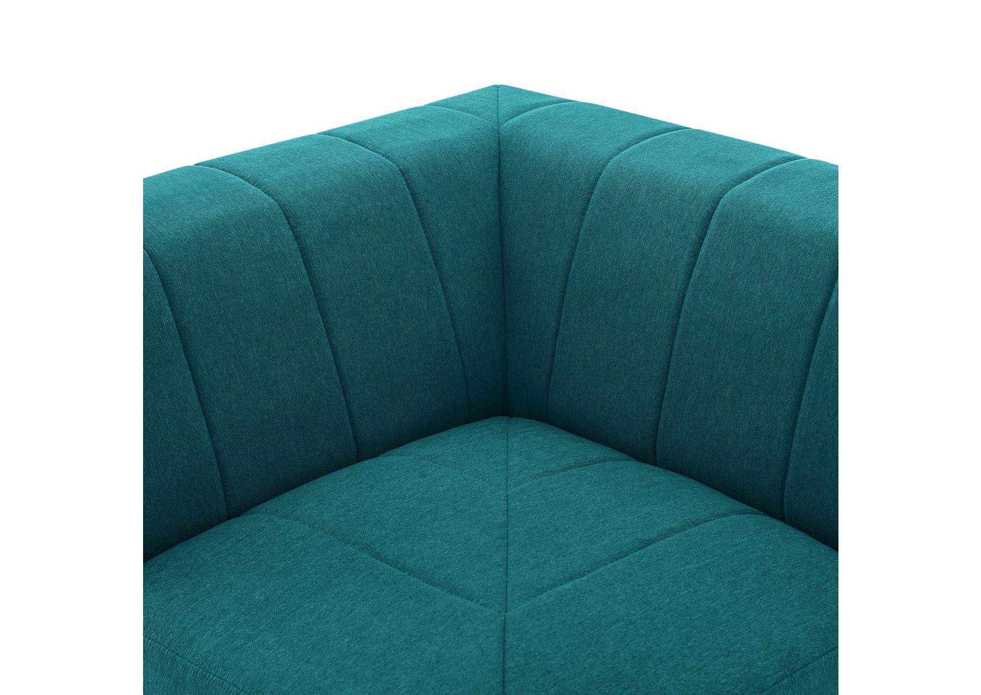 Teal Bartlett Upholstered Fabric Corner Chair,Modway