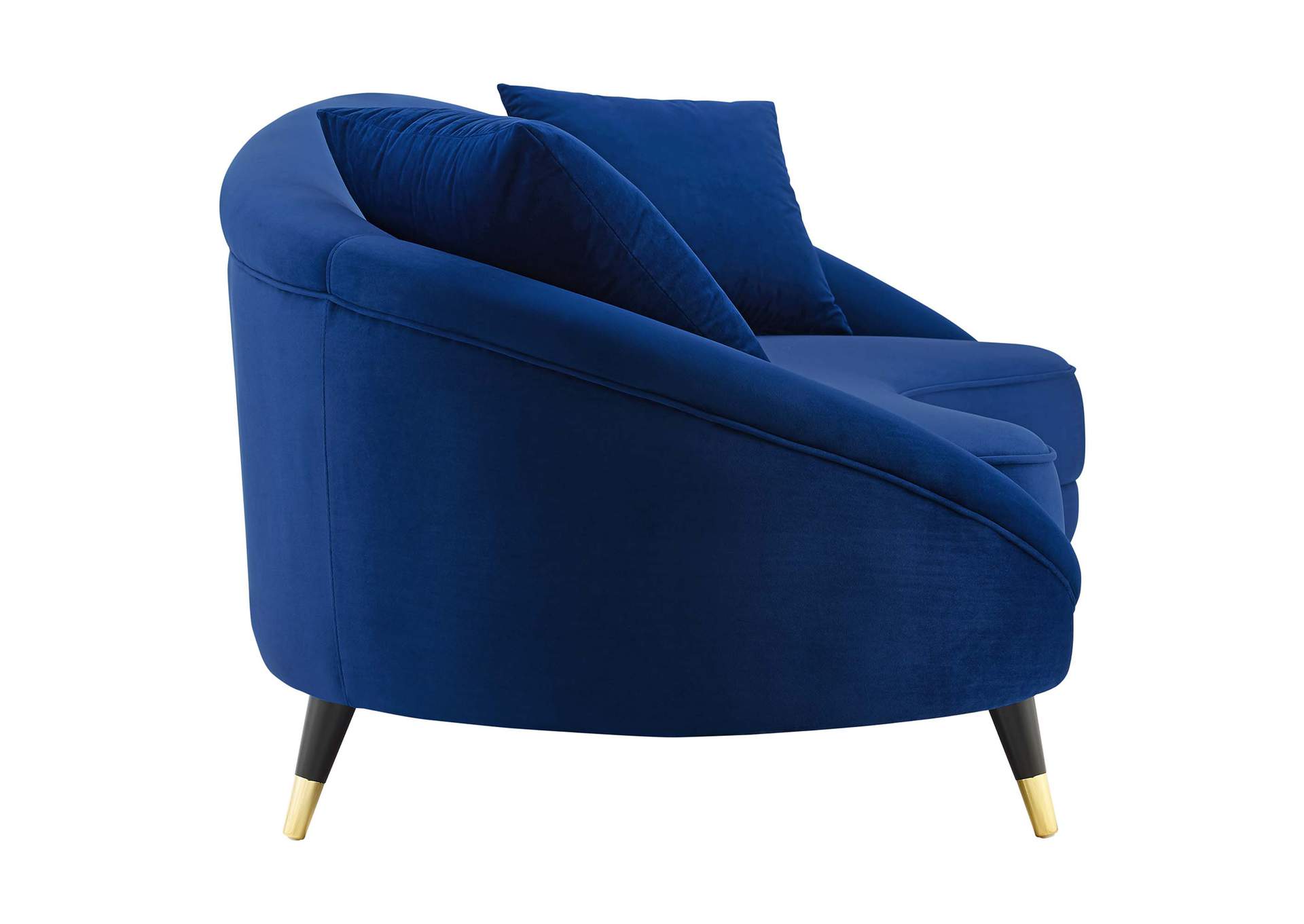Navy Echo Performance Velvet Sofa,Modway