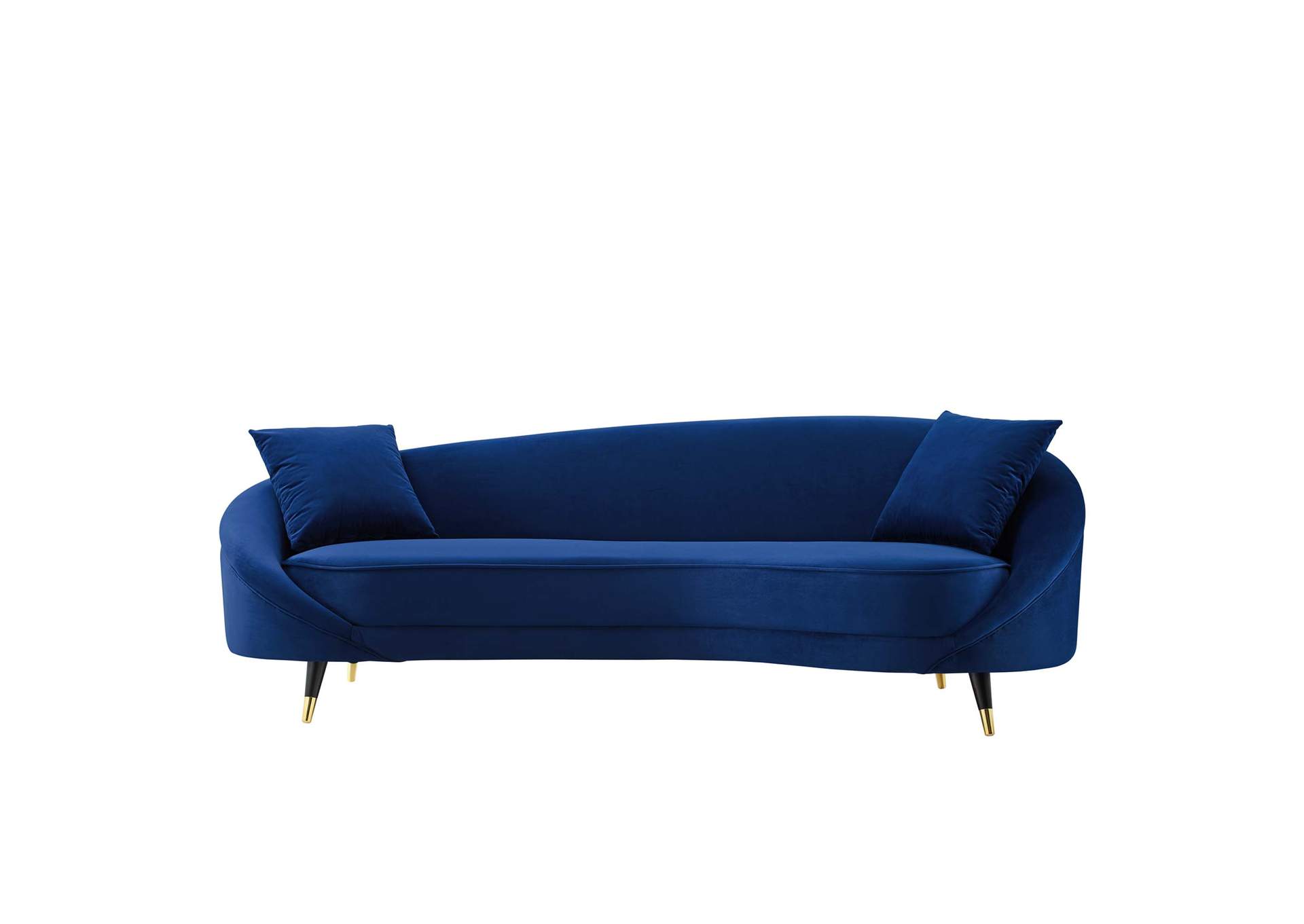 Navy Echo Performance Velvet Sofa,Modway