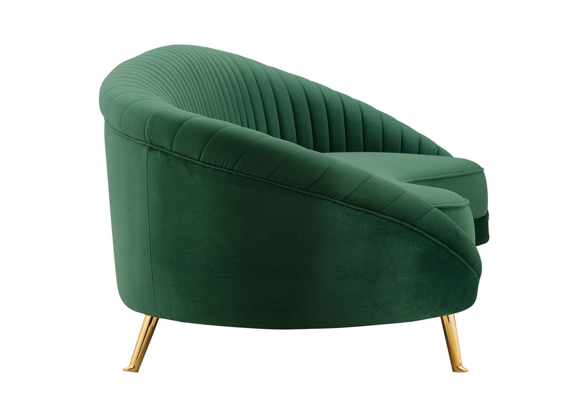 Emerald Camber Channel Tufted Performance Velvet Sofa,Modway