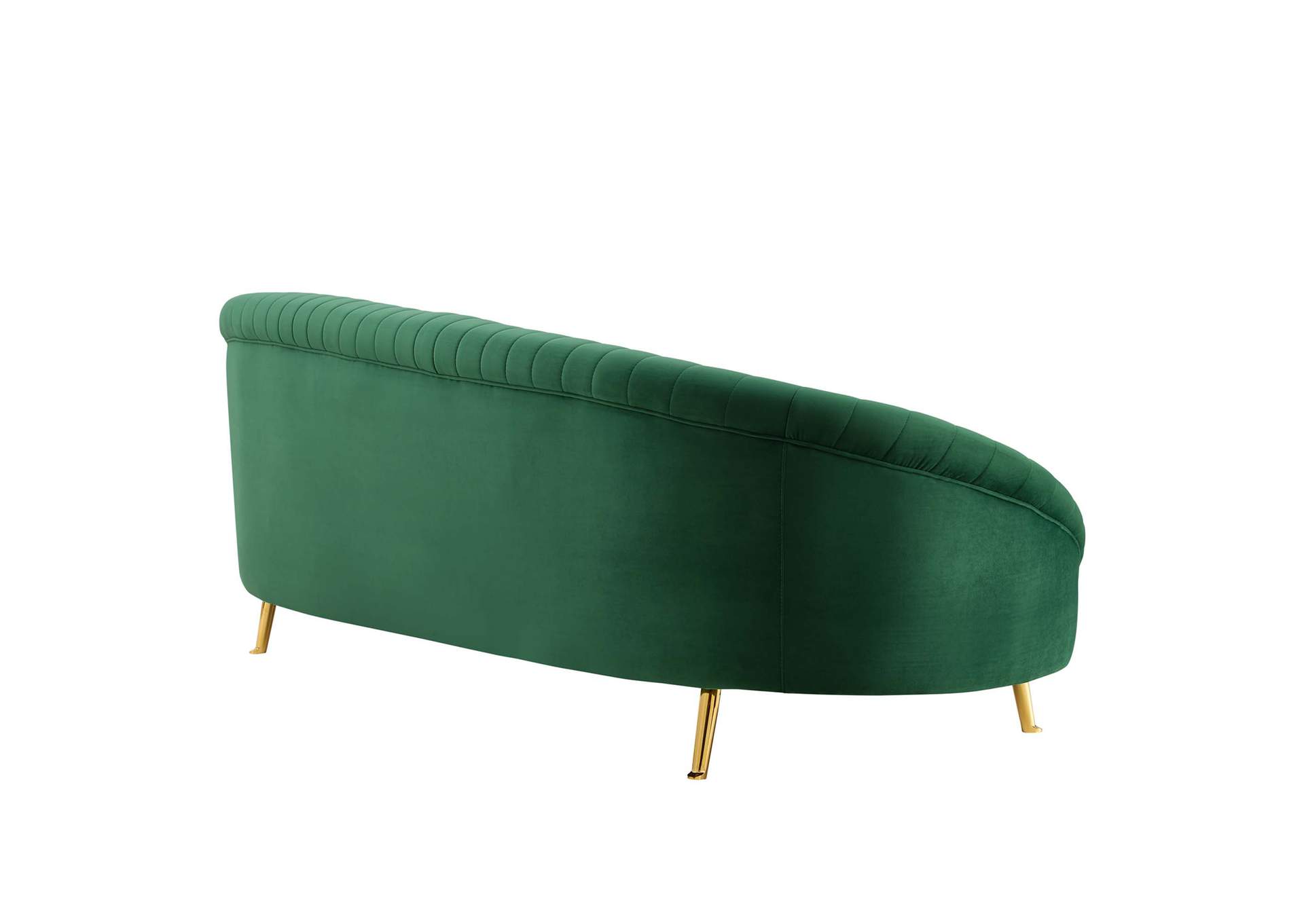 Emerald Camber Channel Tufted Performance Velvet Sofa,Modway