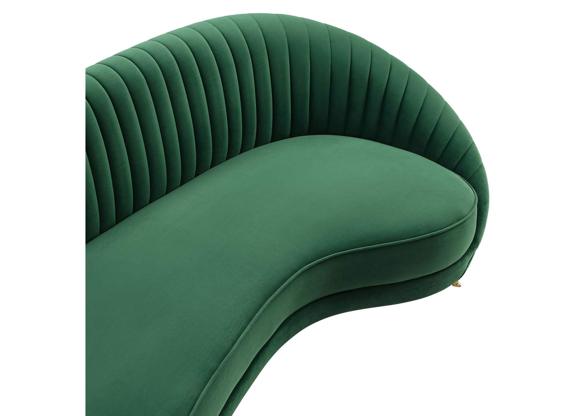 Emerald Camber Channel Tufted Performance Velvet Sofa,Modway