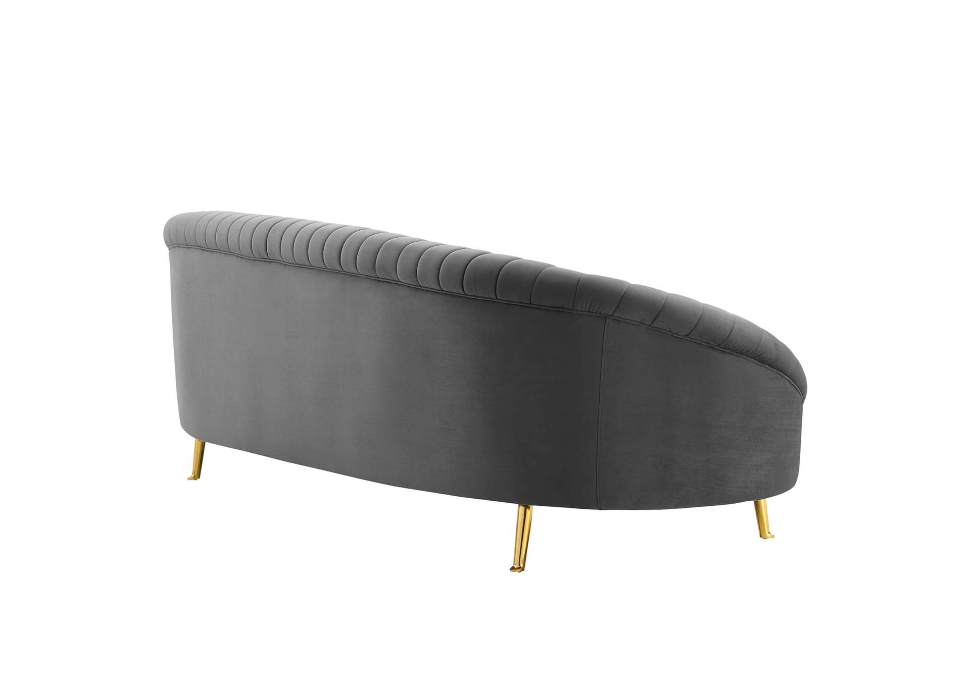Gray Camber Channel Tufted Performance Velvet Sofa,Modway