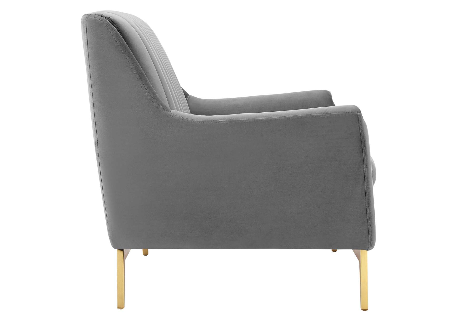 Gray Winsome Channel Tufted Performance Velvet Loveseat,Modway