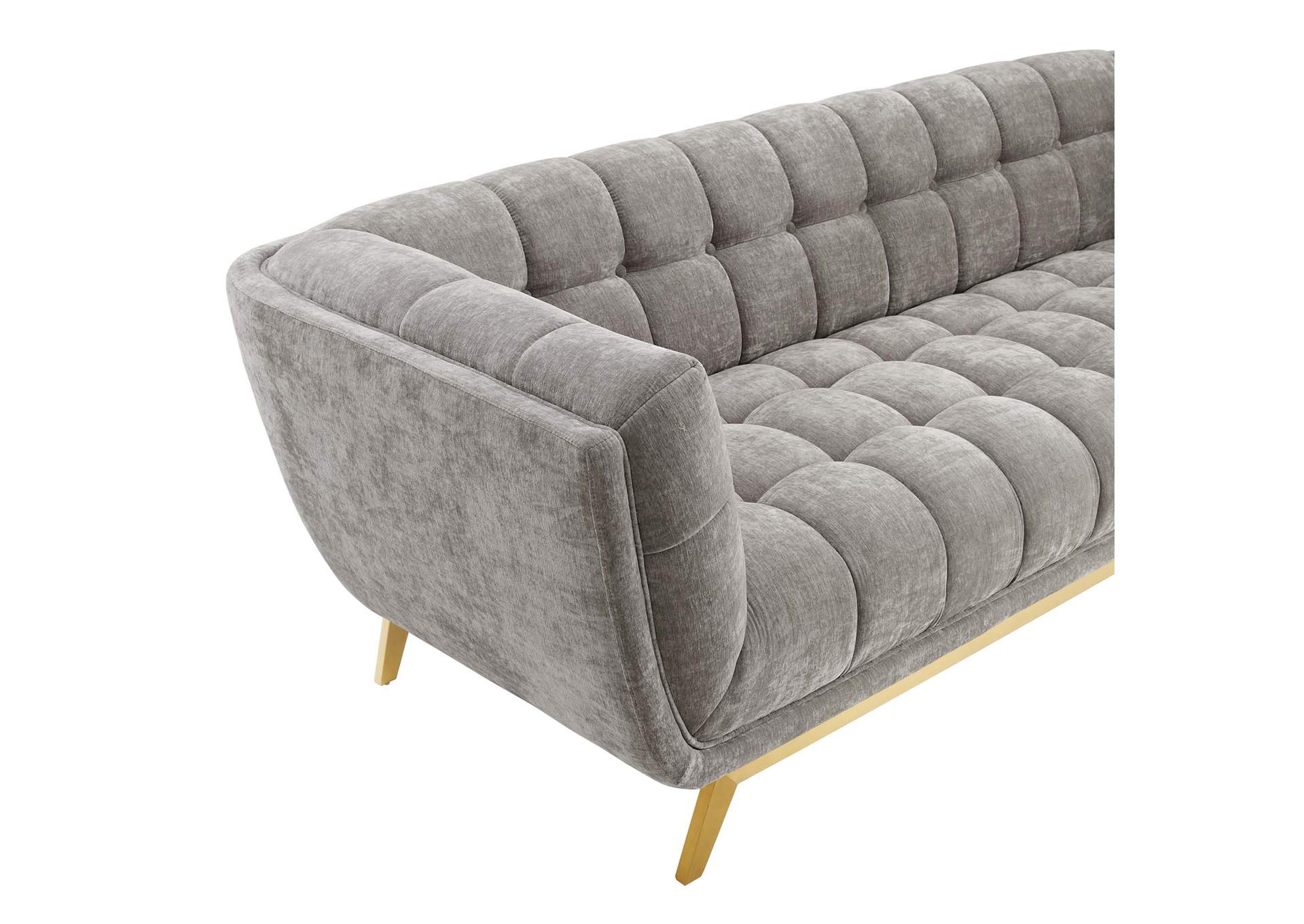 Light Gray Bestow Crushed Performance Velvet Sofa,Modway