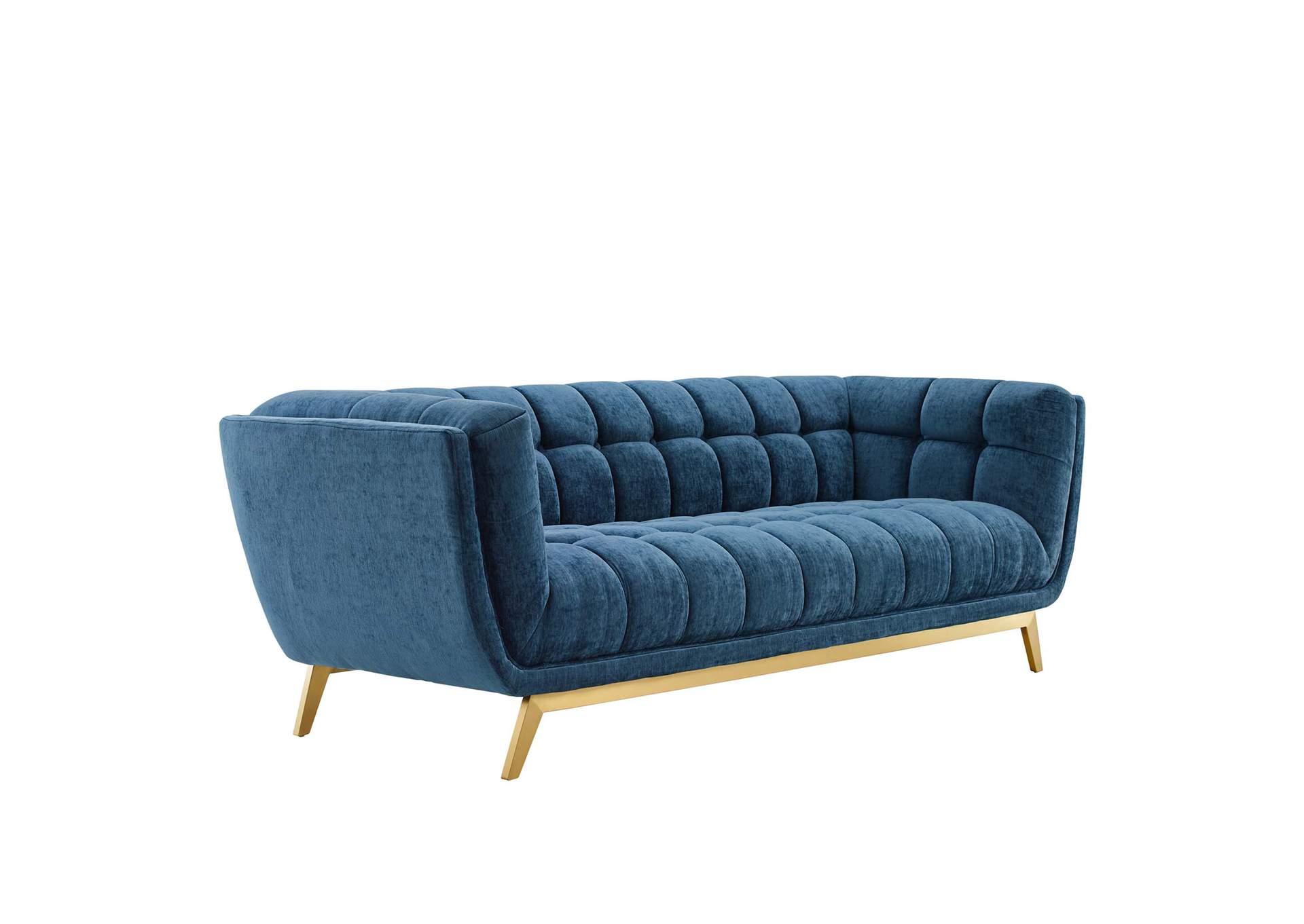 Navy Bestow Crushed Performance Velvet Sofa,Modway