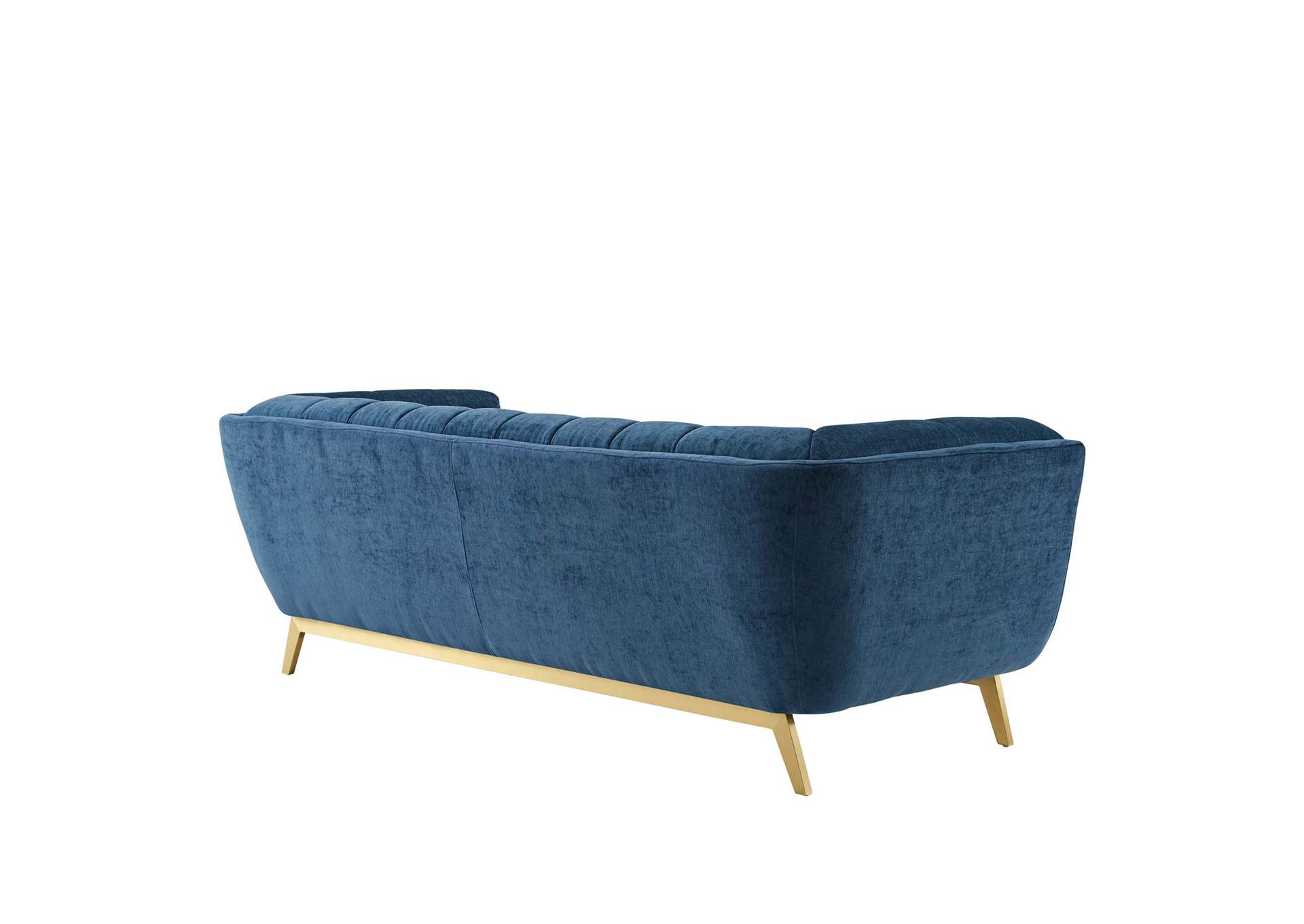 Navy Bestow Crushed Performance Velvet Sofa,Modway