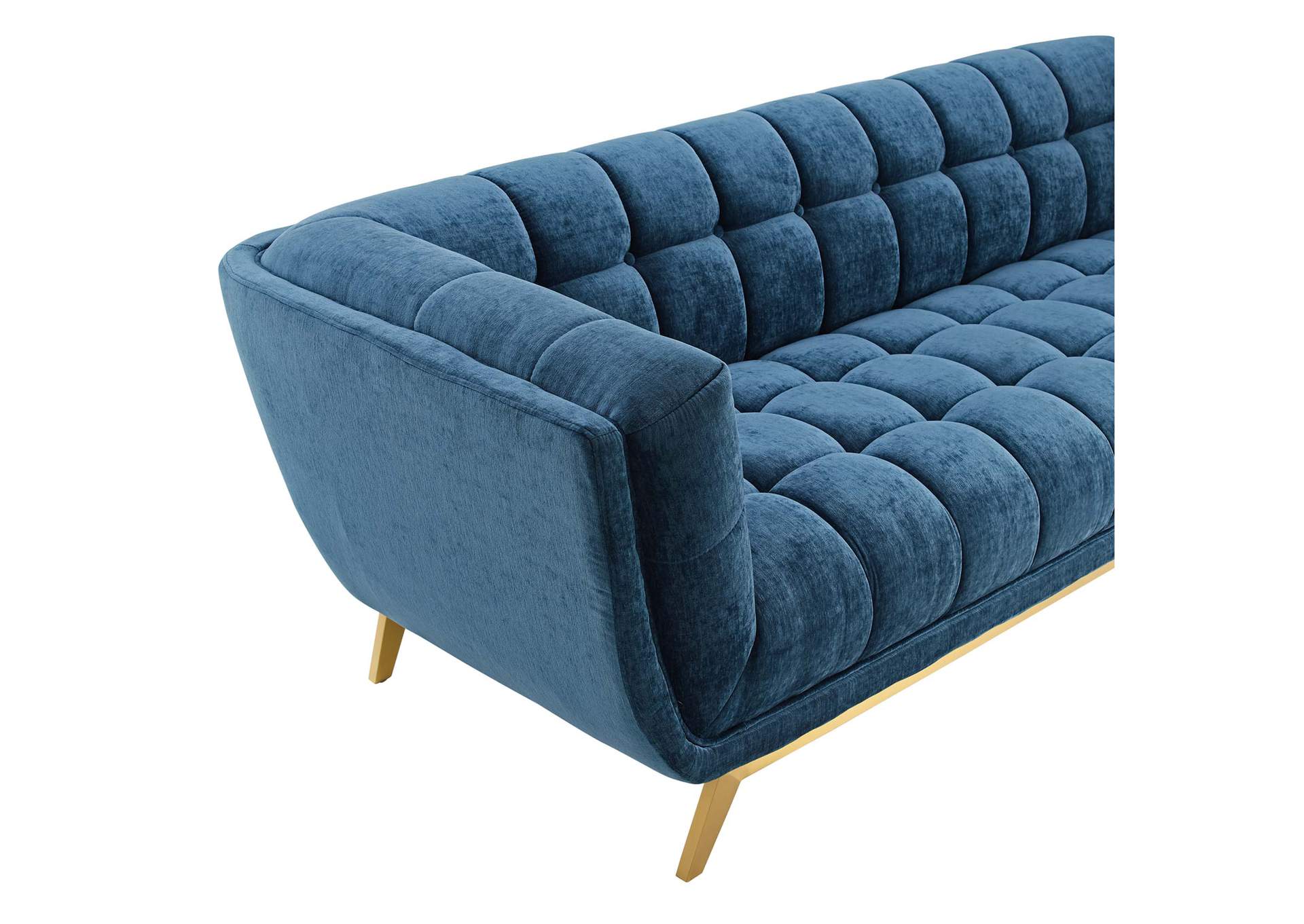 Navy Bestow Crushed Performance Velvet Sofa,Modway