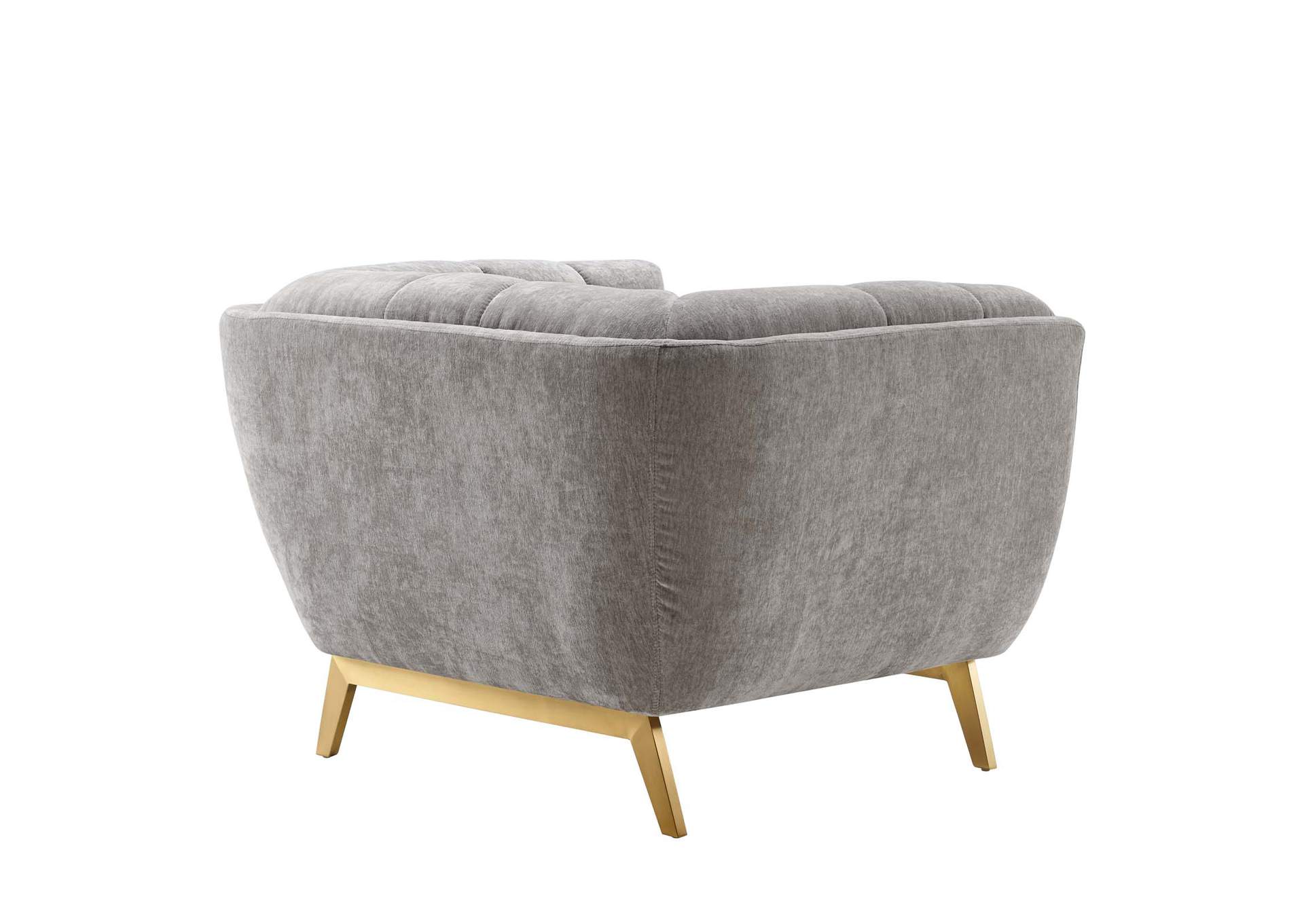 Light Gray Bestow Crushed Performance Velvet Arm Chair,Modway