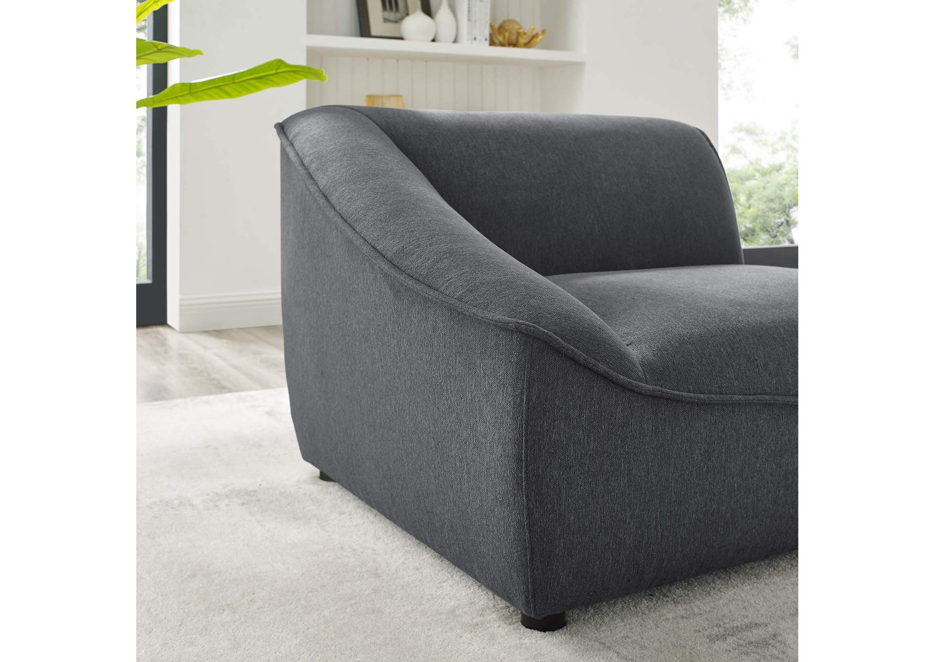 Charcoal Comprise Left-Arm Sectional Sofa Chair,Modway