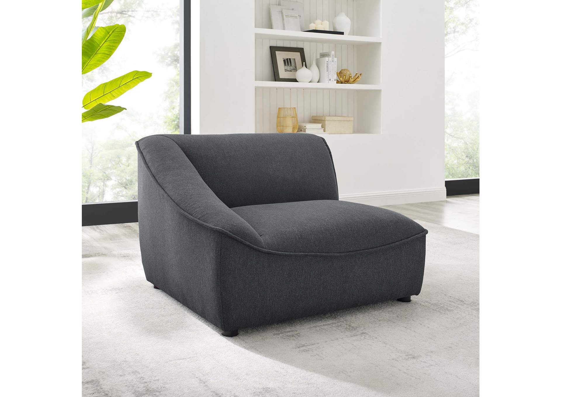 Charcoal Comprise Left-Arm Sectional Sofa Chair,Modway