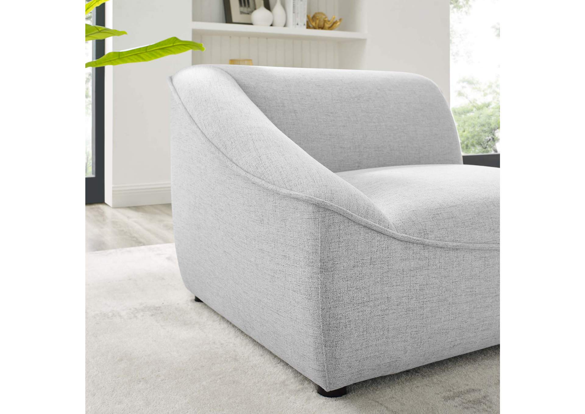 Light Gray Comprise Left-Arm Sectional Sofa Chair,Modway