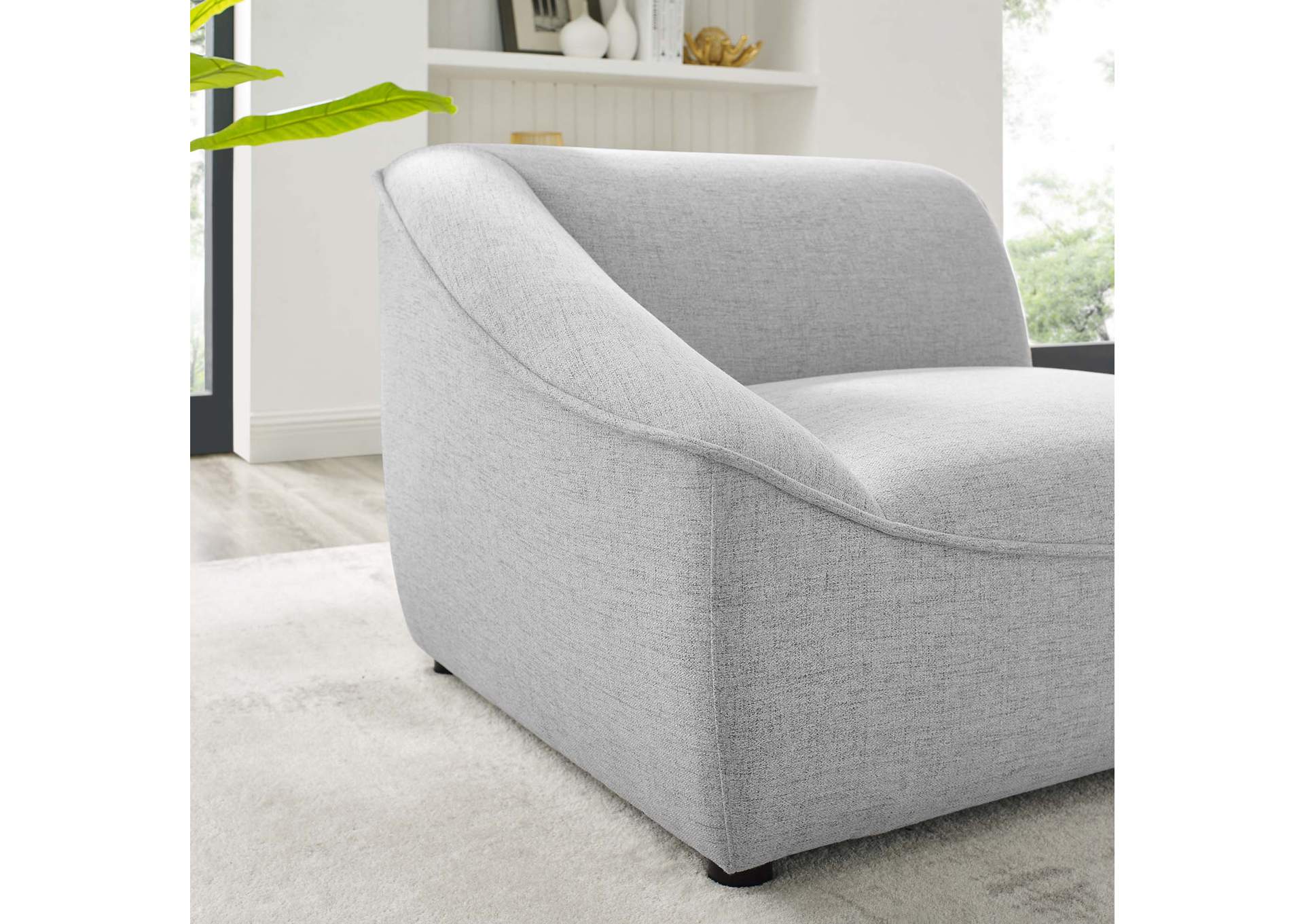 Light Gray Comprise Left-Arm Sectional Sofa Chair,Modway
