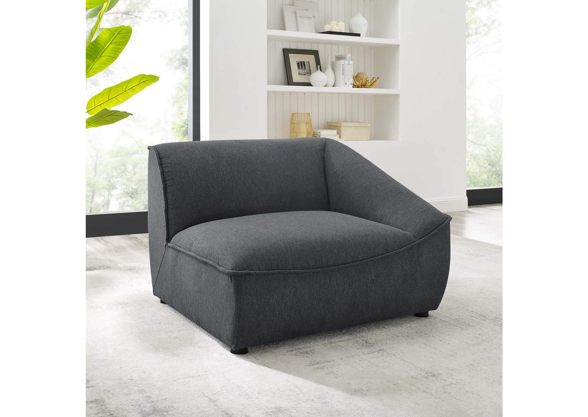 Charcoal Comprise Right-Arm Sectional Sofa Chair,Modway