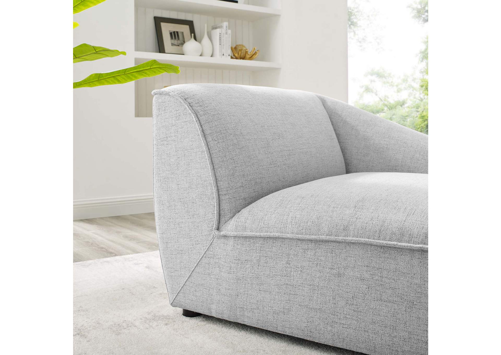 Light Gray Comprise Right-Arm Sectional Sofa Chair,Modway