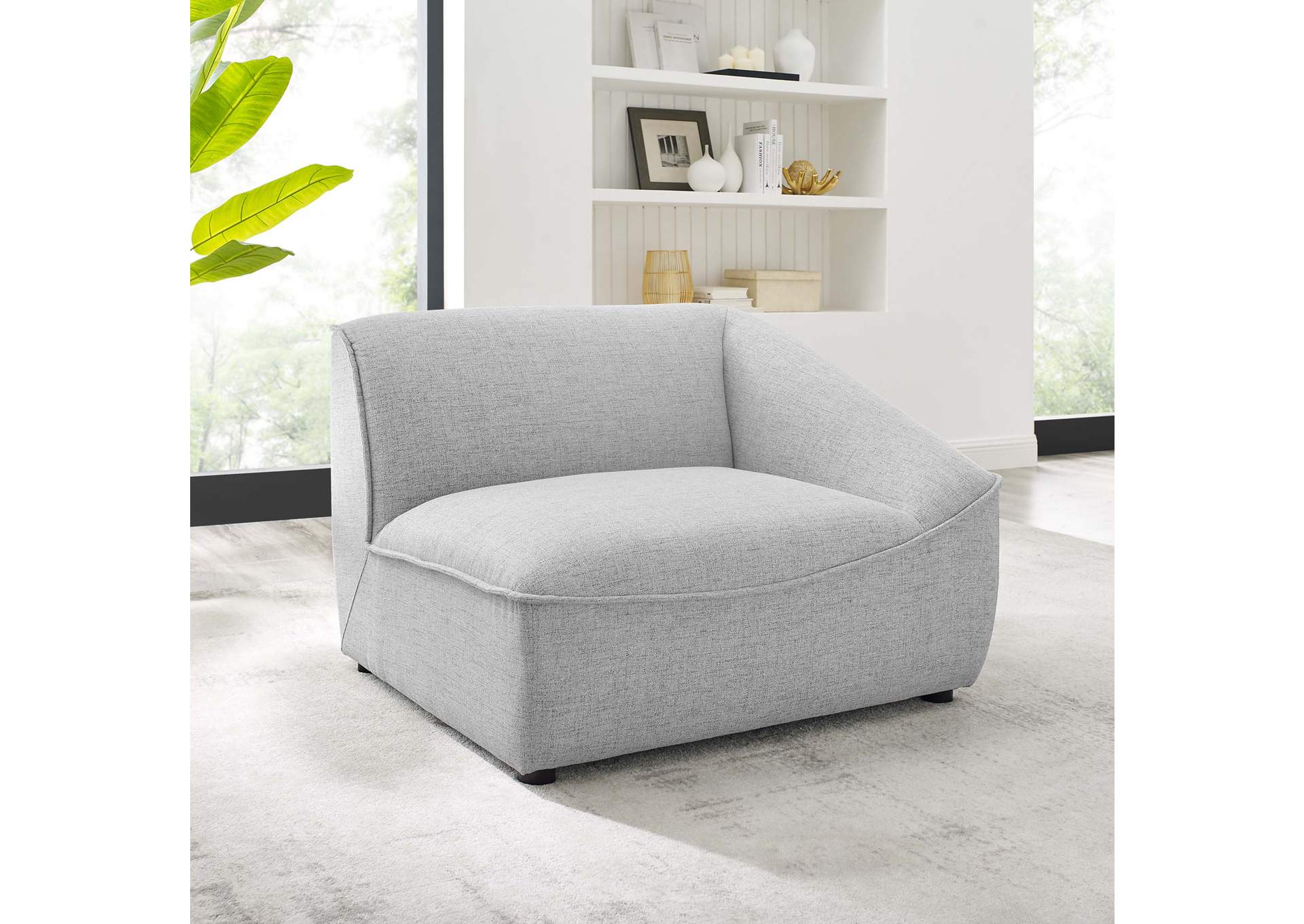 Light Gray Comprise Right-Arm Sectional Sofa Chair,Modway