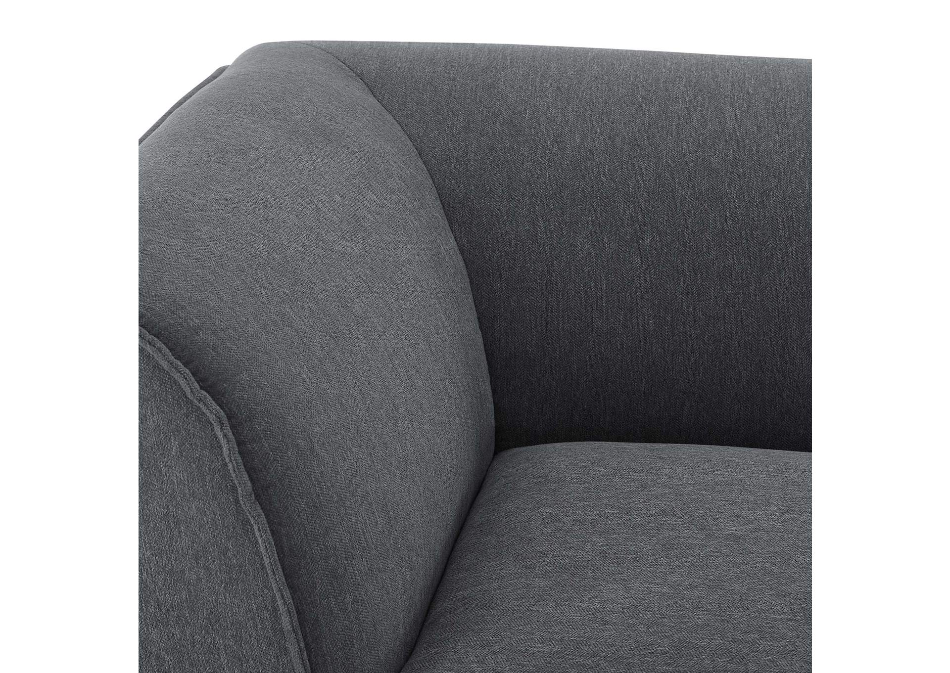 Charcoal Comprise Corner Sectional Sofa Chair,Modway